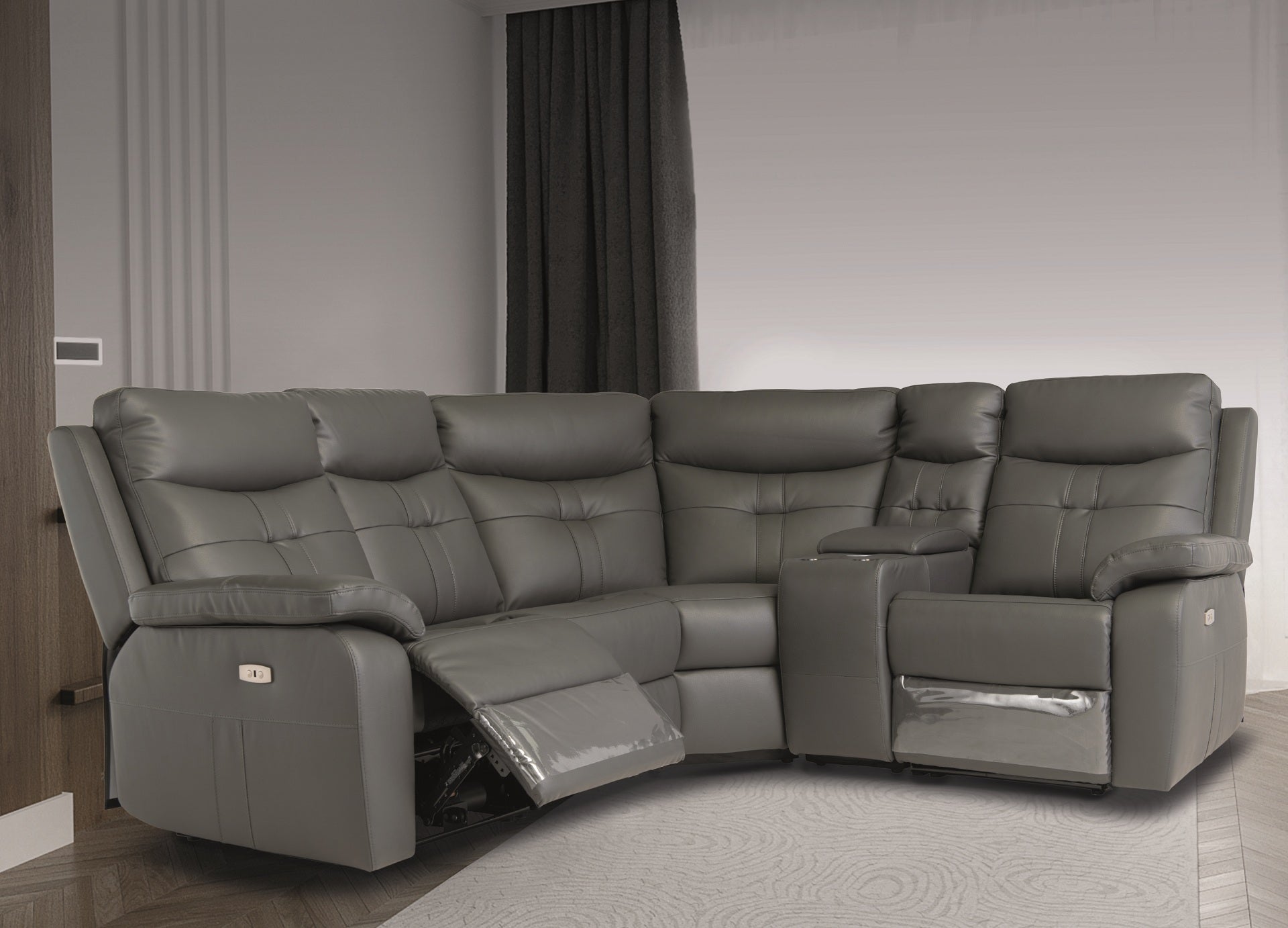Sonia Leather Electric Recliner Corner Group