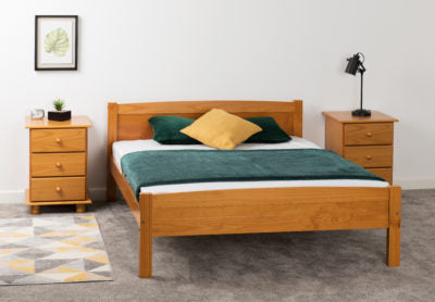 Amber 4'6" Bed Antique Pine