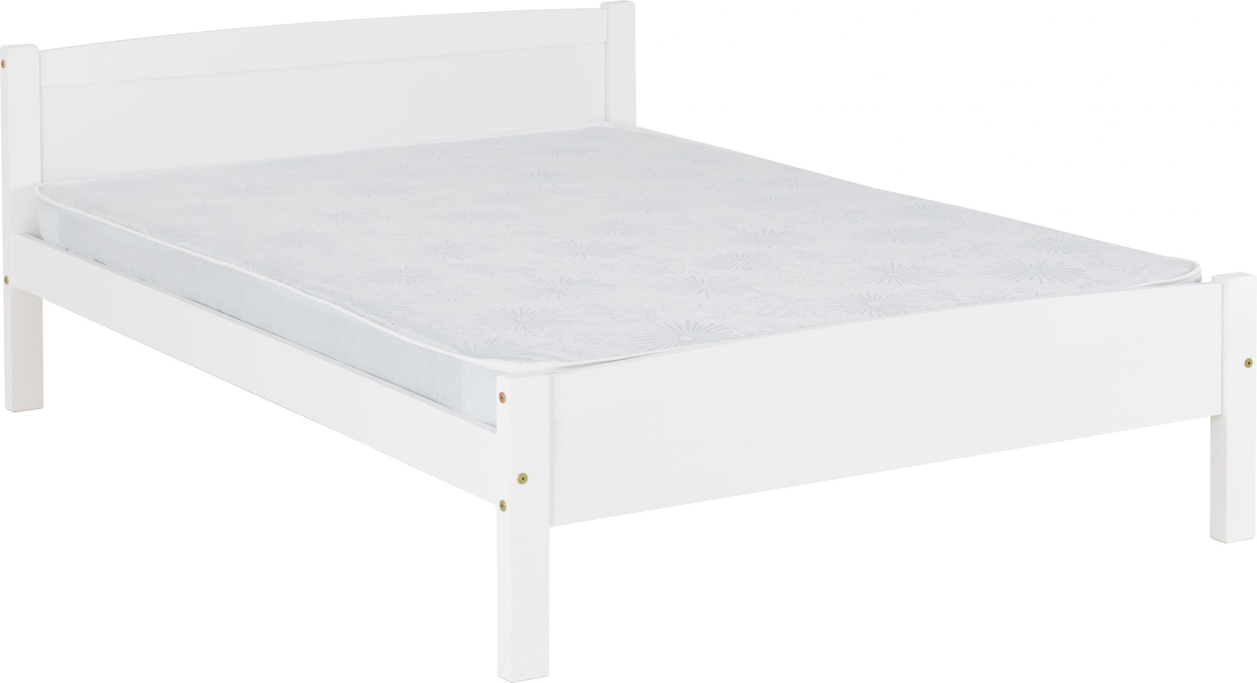 Amber 4'6" Bed White