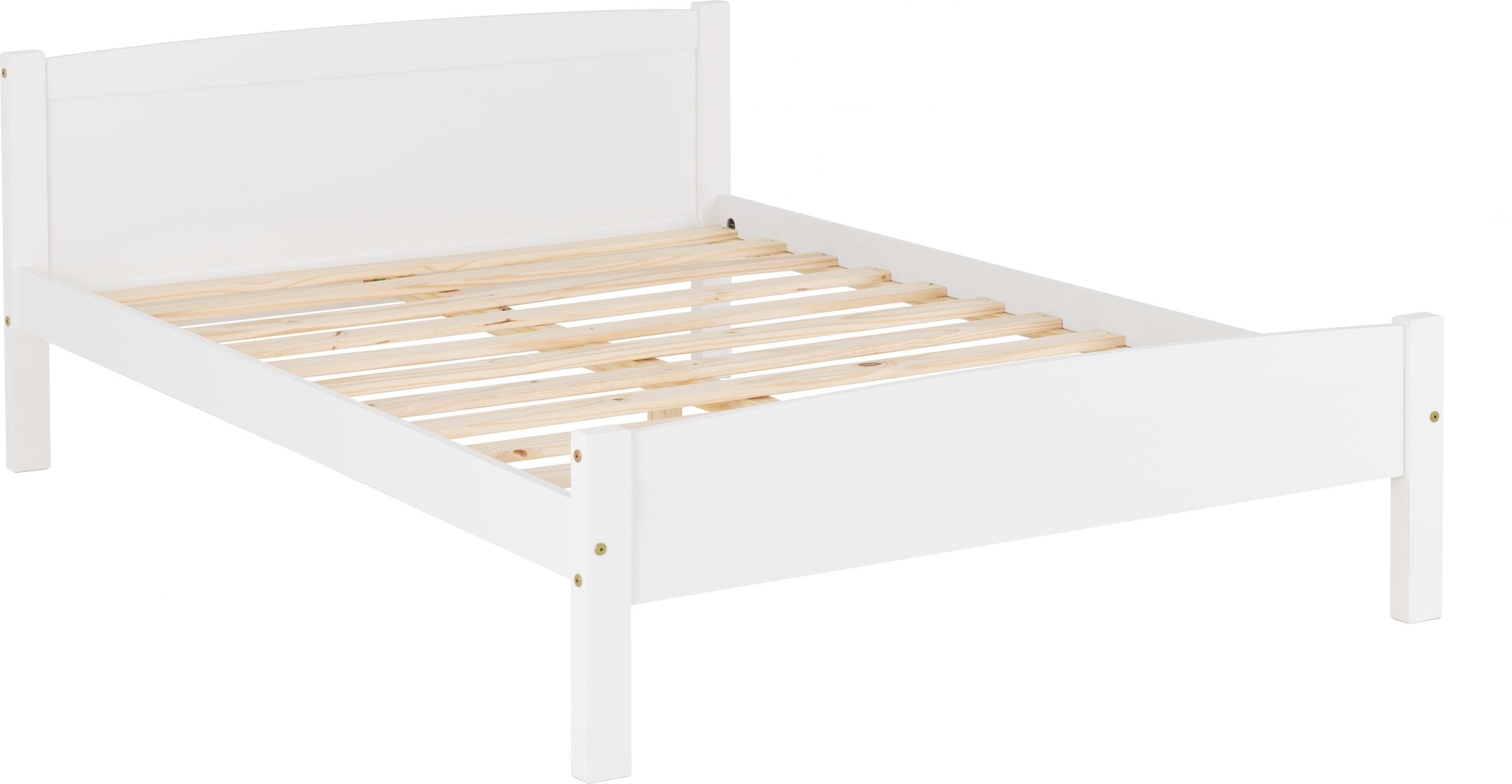 Amber 4'6" Bed White