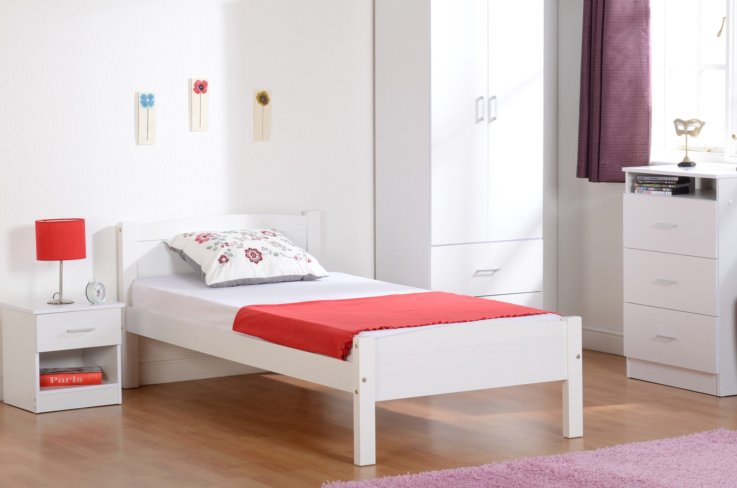 Amber 3' Bed White