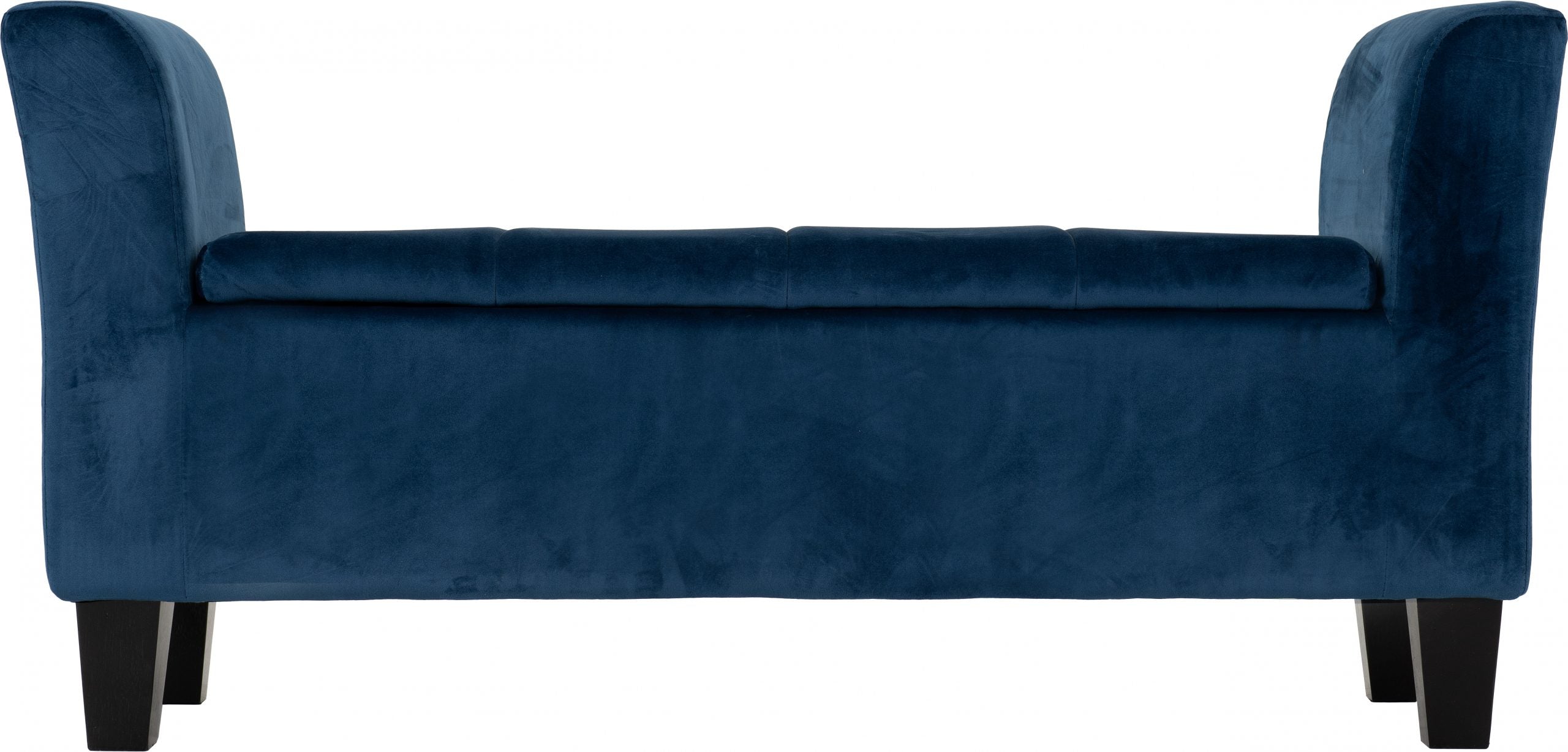 Amelia Storage Ottoman Blue Velvet Fabric