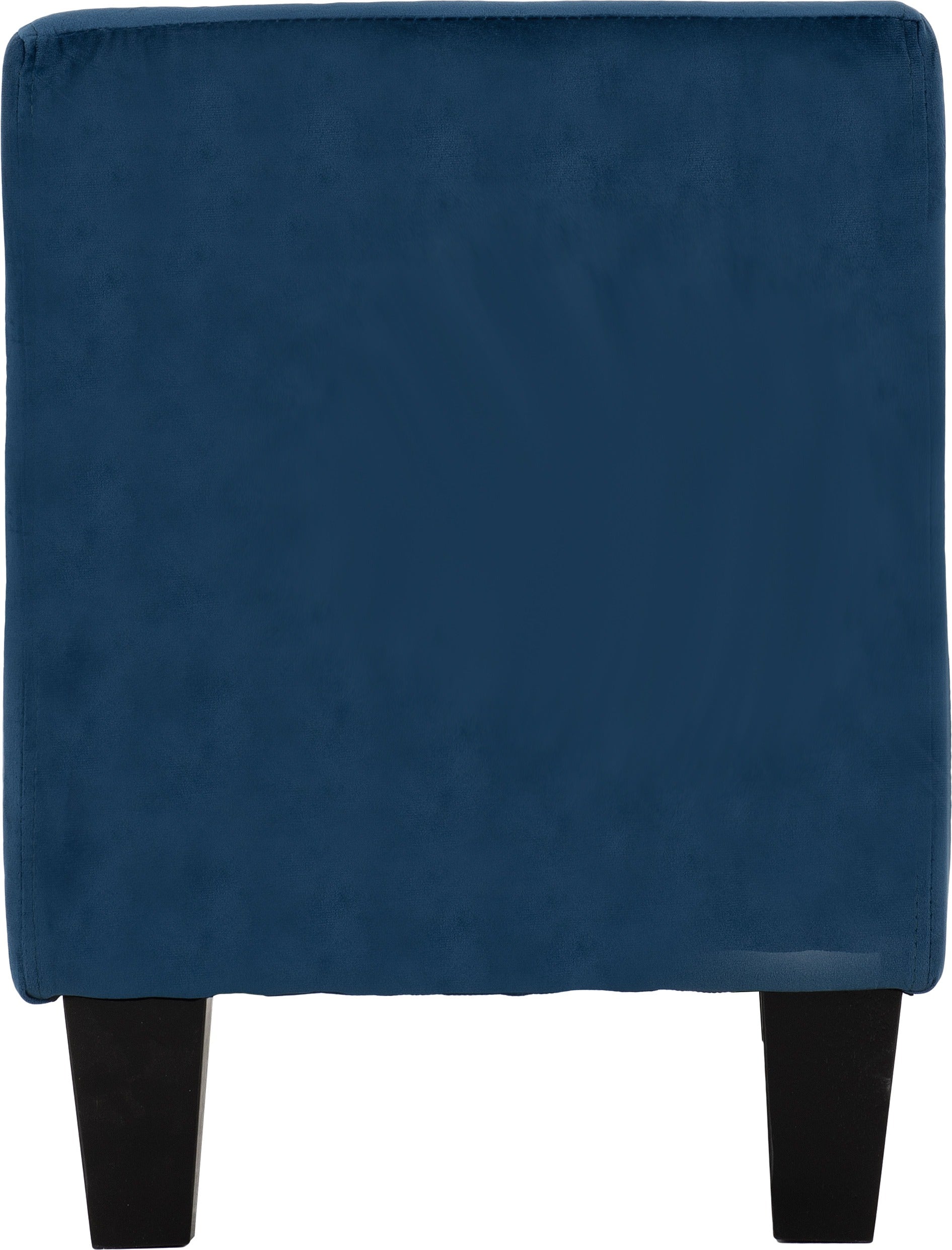 Amelia Storage Ottoman Blue Velvet Fabric