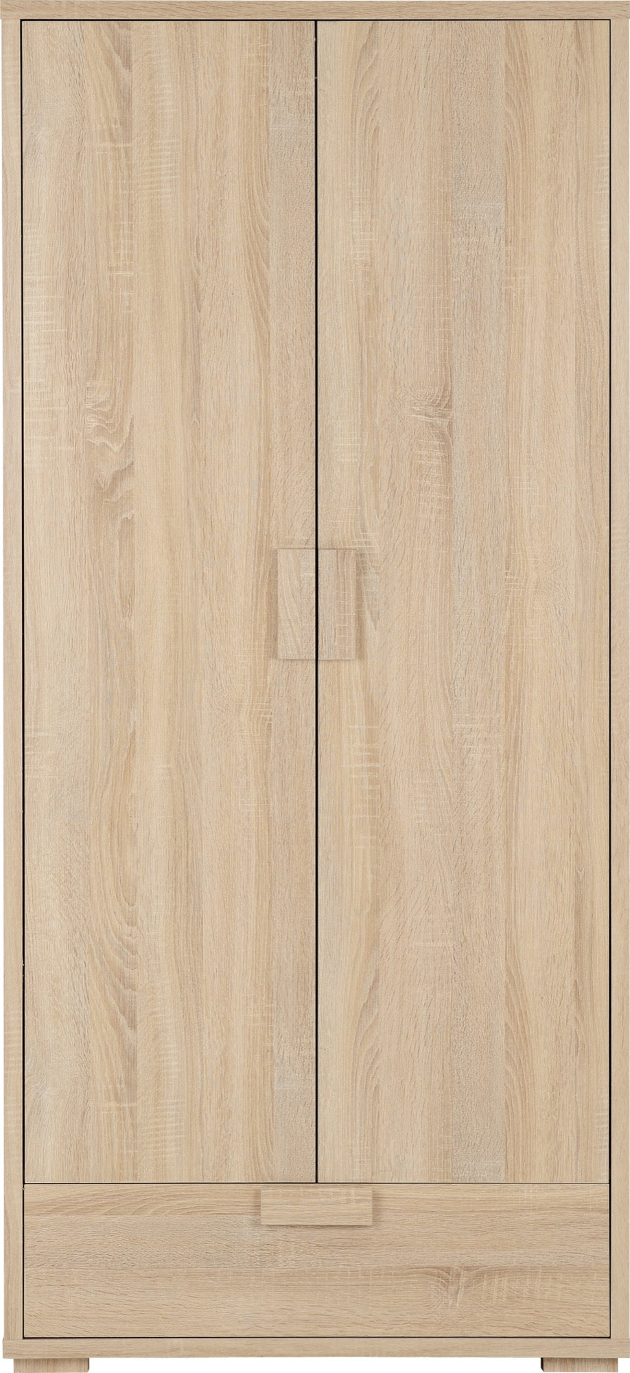 2 door oak wardrobe with drawers