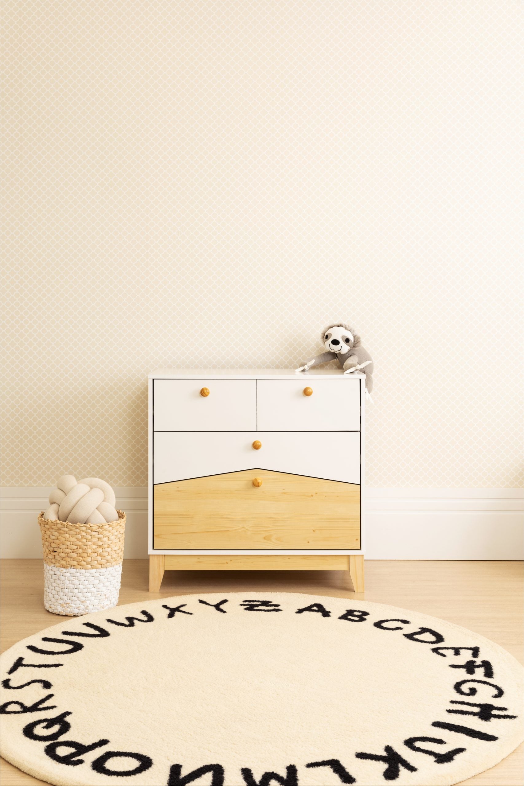 Cody 2+2 Drawer Chest White/Pine Effect