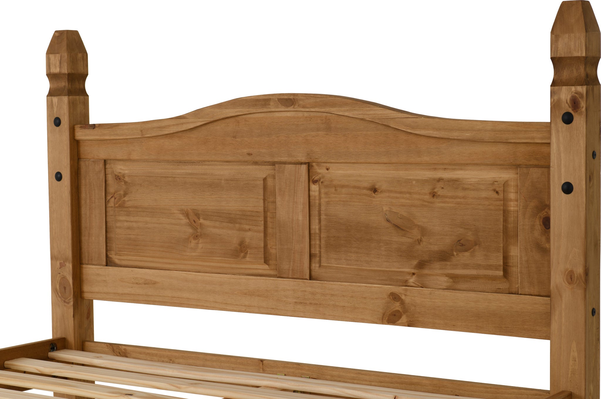 Corona 4'6" Bed Low Foot End Distressed Waxed Pine