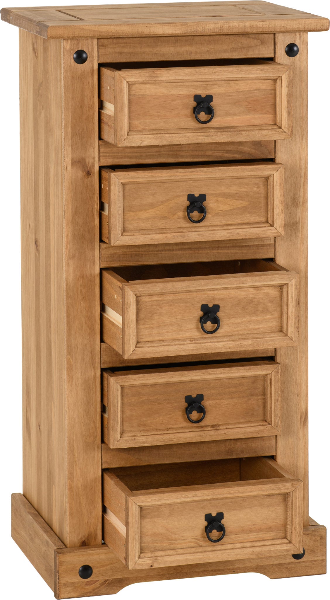 narrow chest distressed waxed pine
