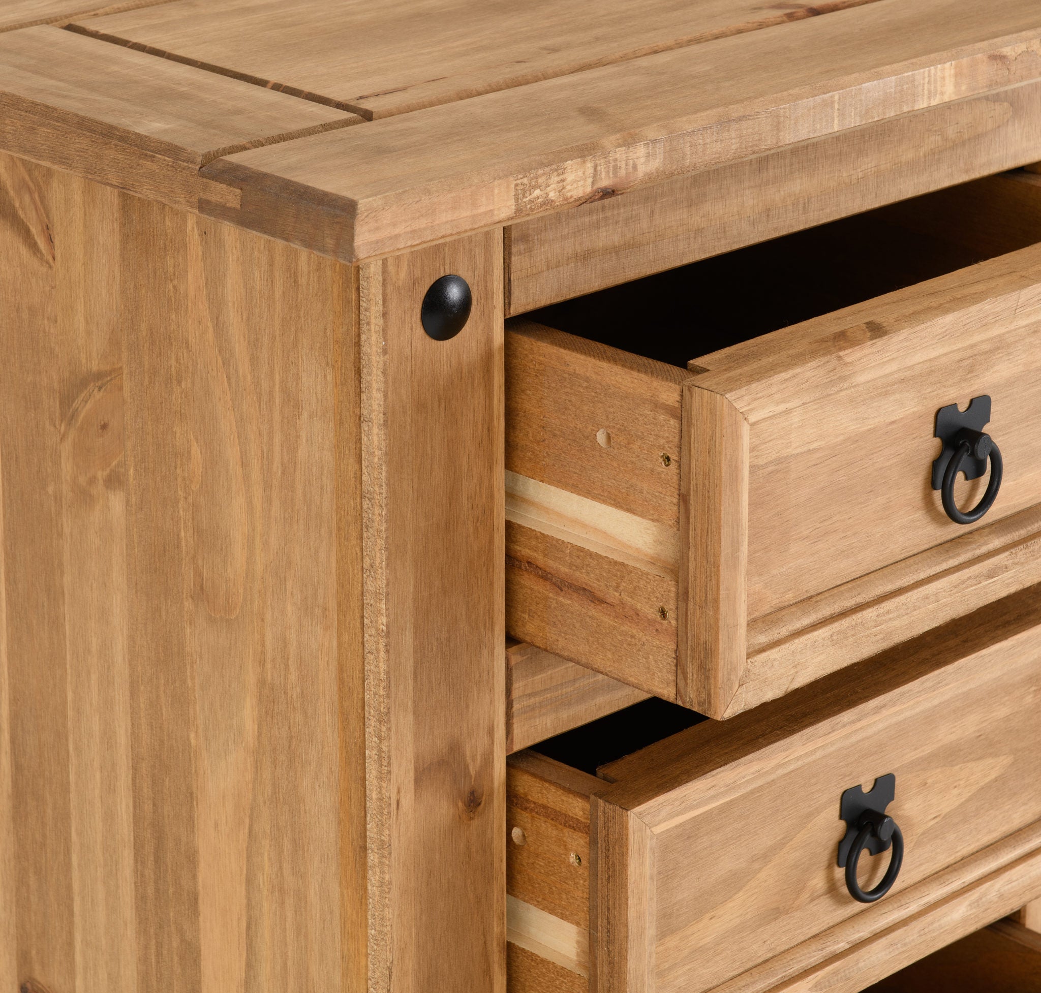 waxed pine computer desk