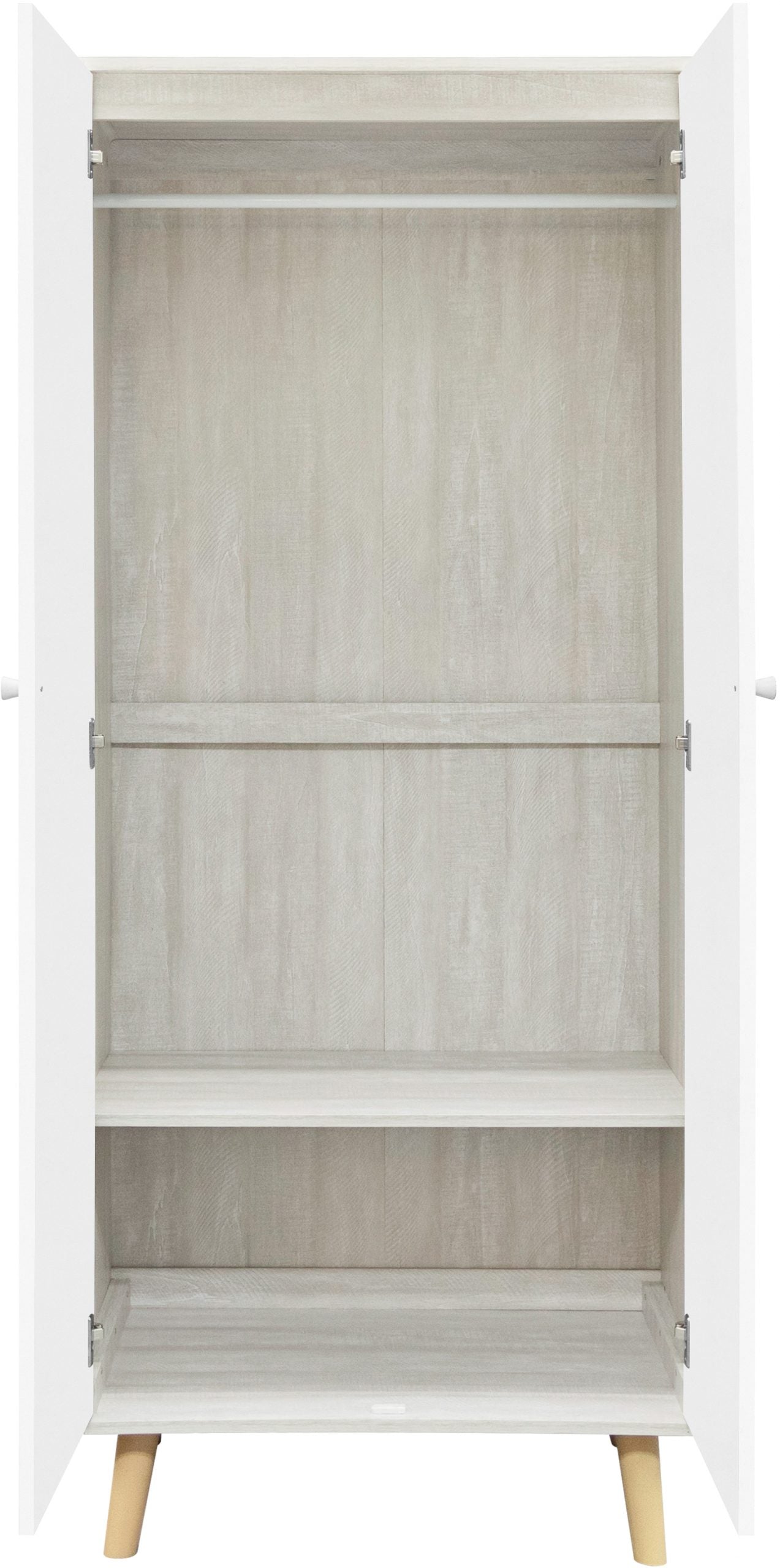 Dixie 2 Door Wardrobe Dusty Grey/White