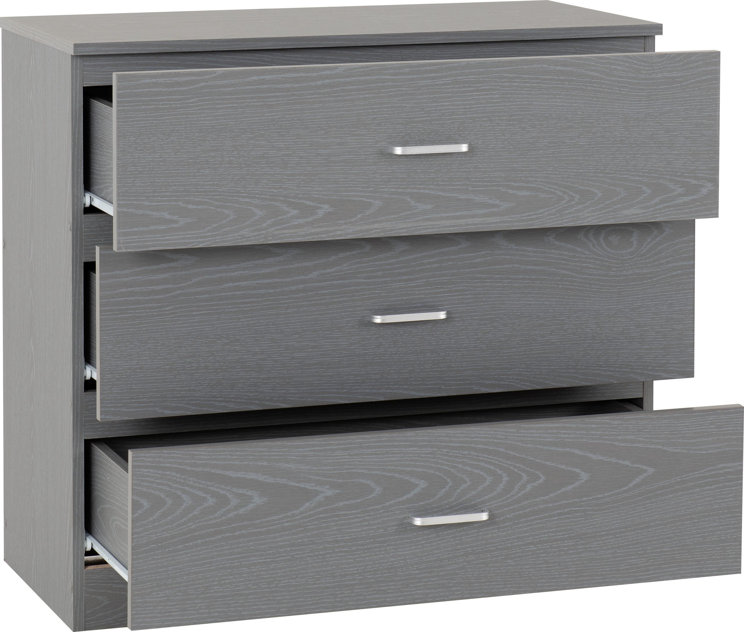 3 drawer chest grey