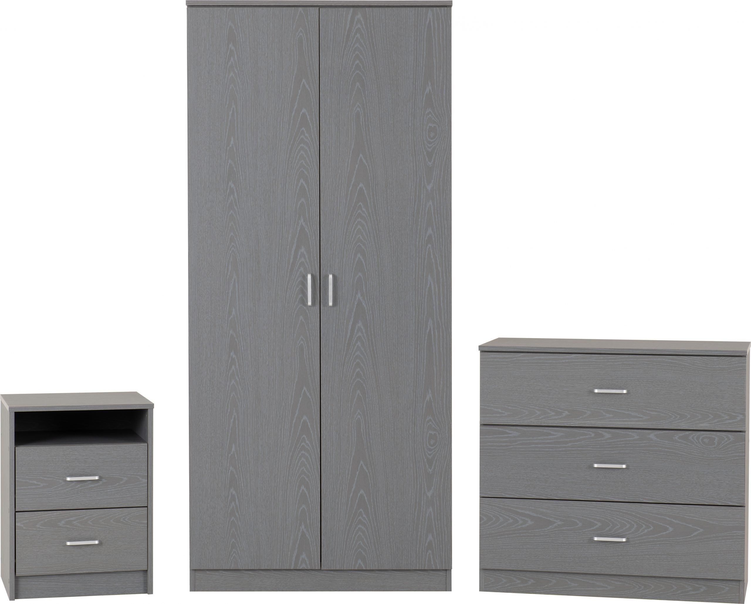3 drawer chest gray