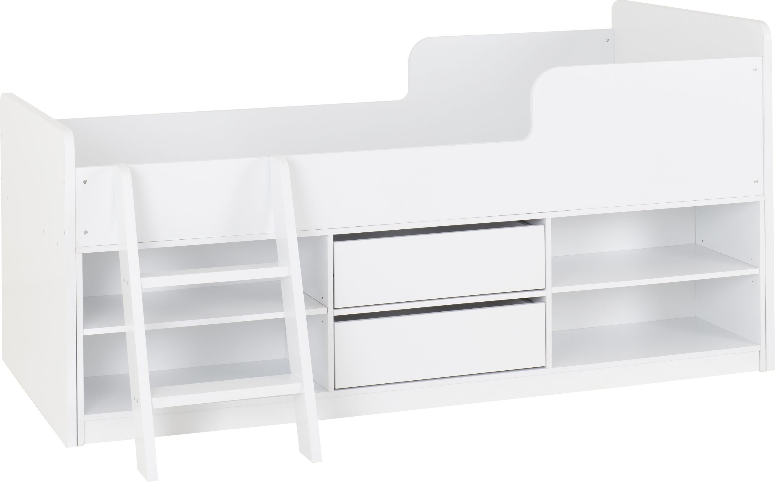 white low sleeper bed