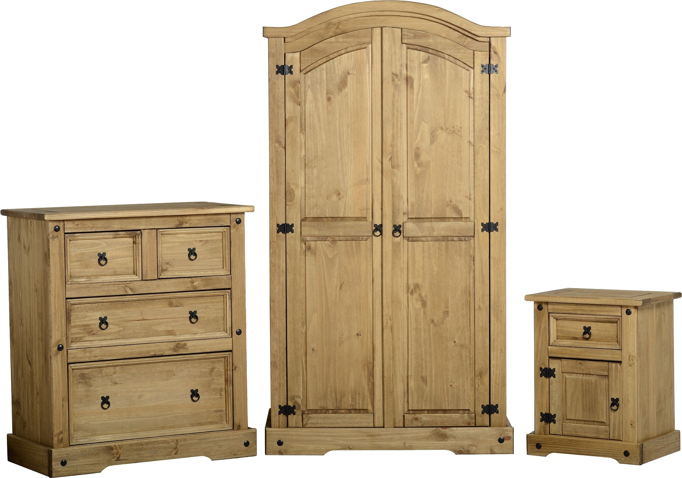 Trio Distressed Waxed Pine