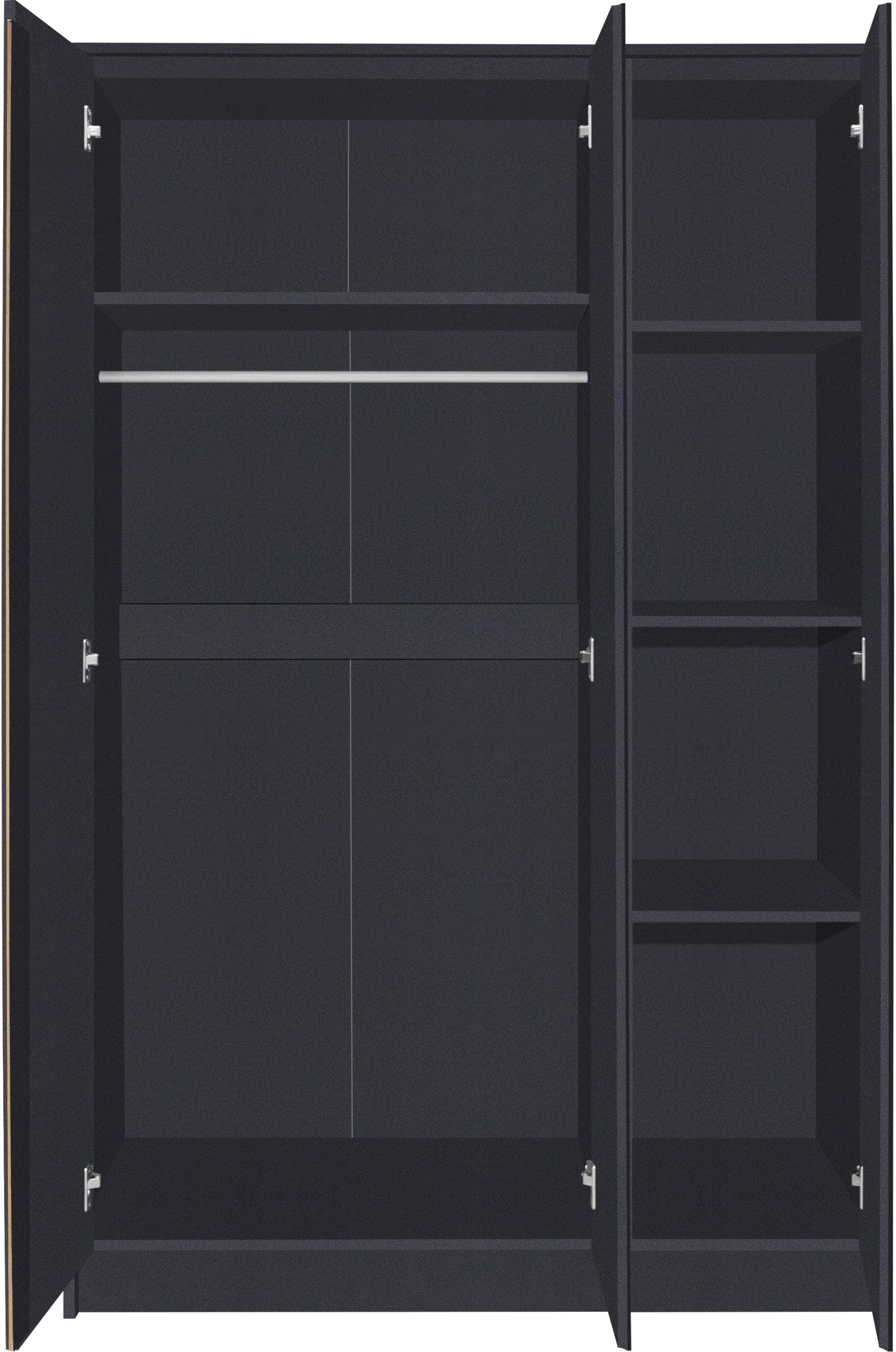 3 door grey wardrobe