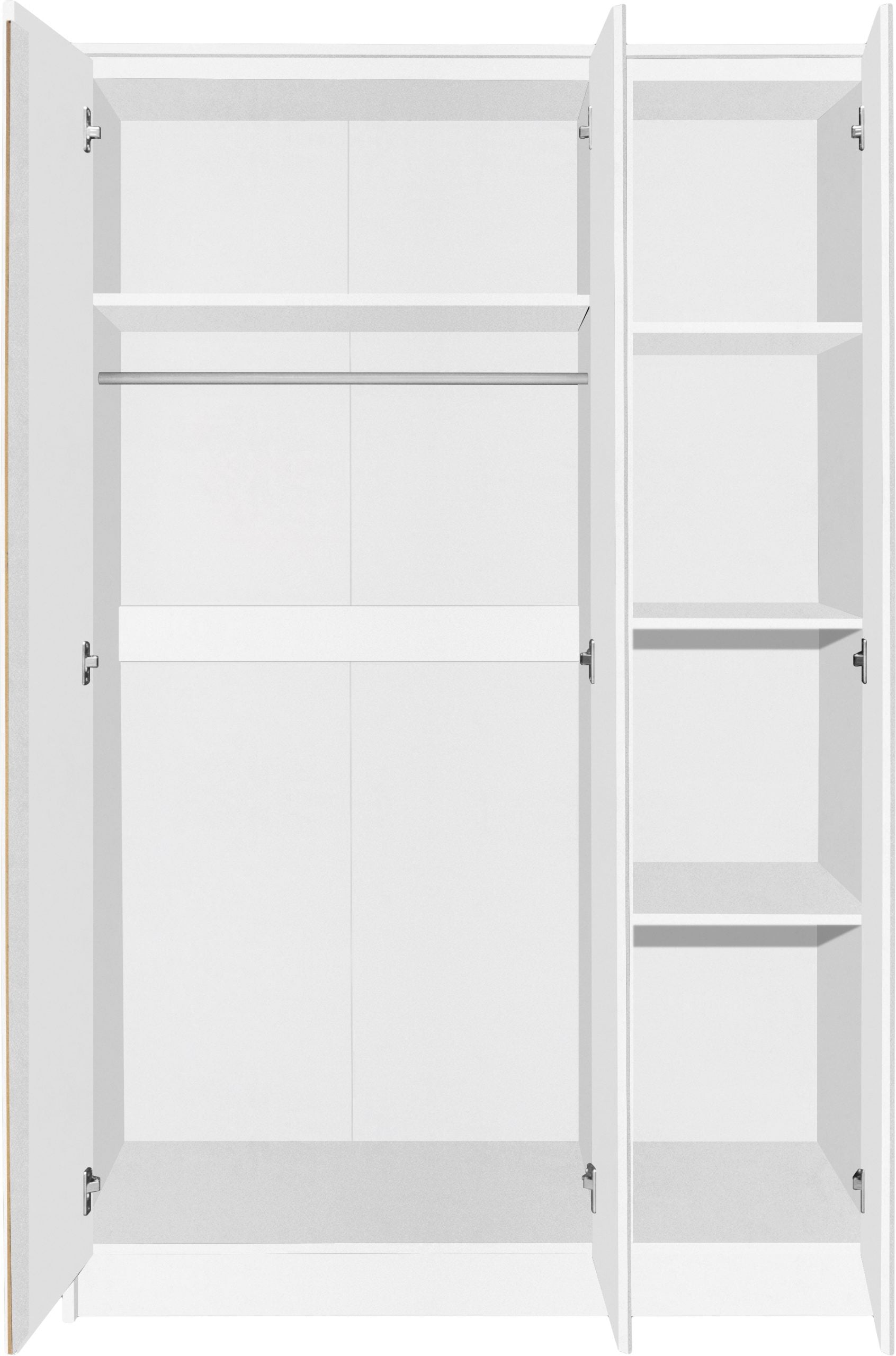 3 door wardrobe in white