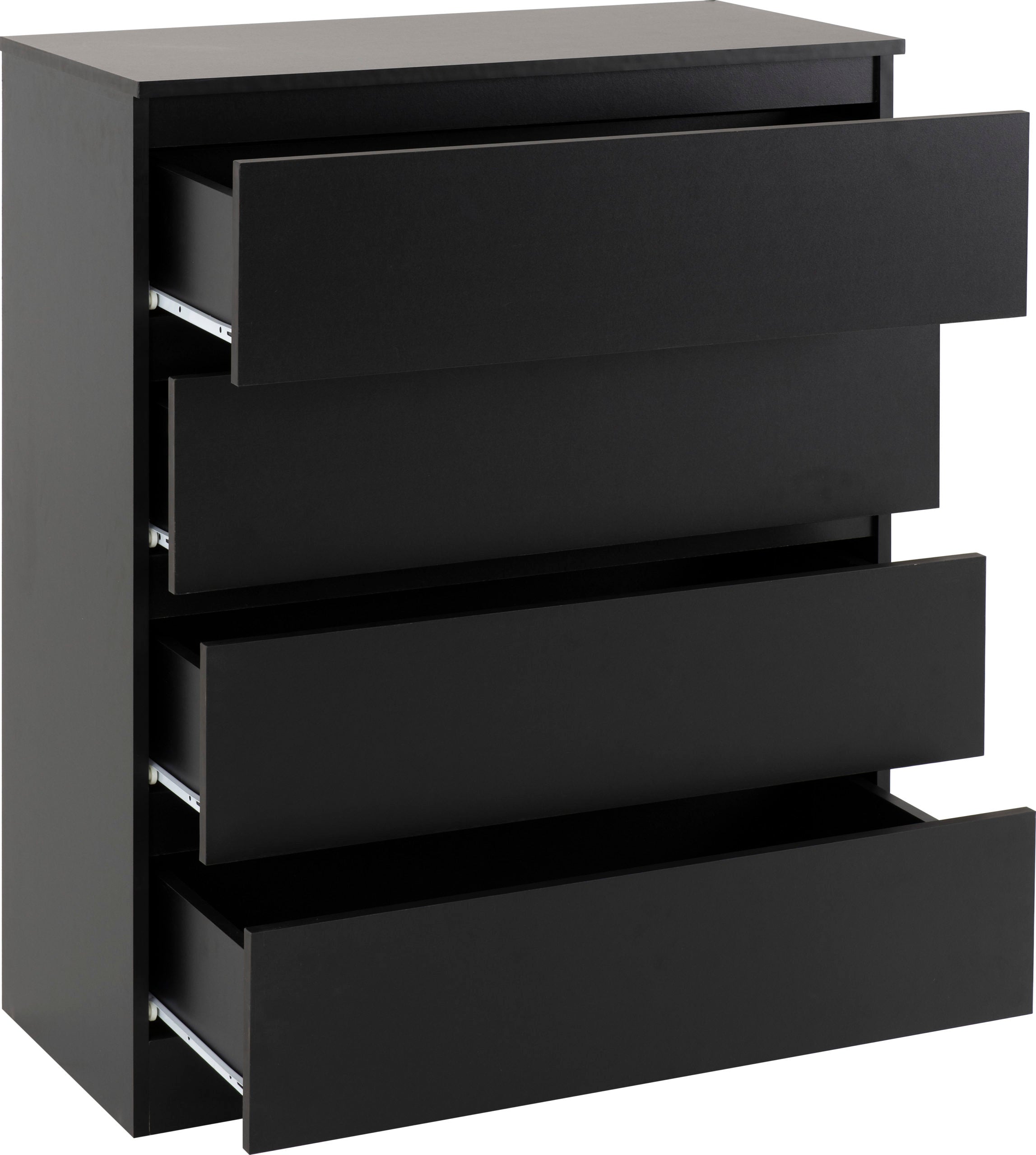 black 4 drawer dresser