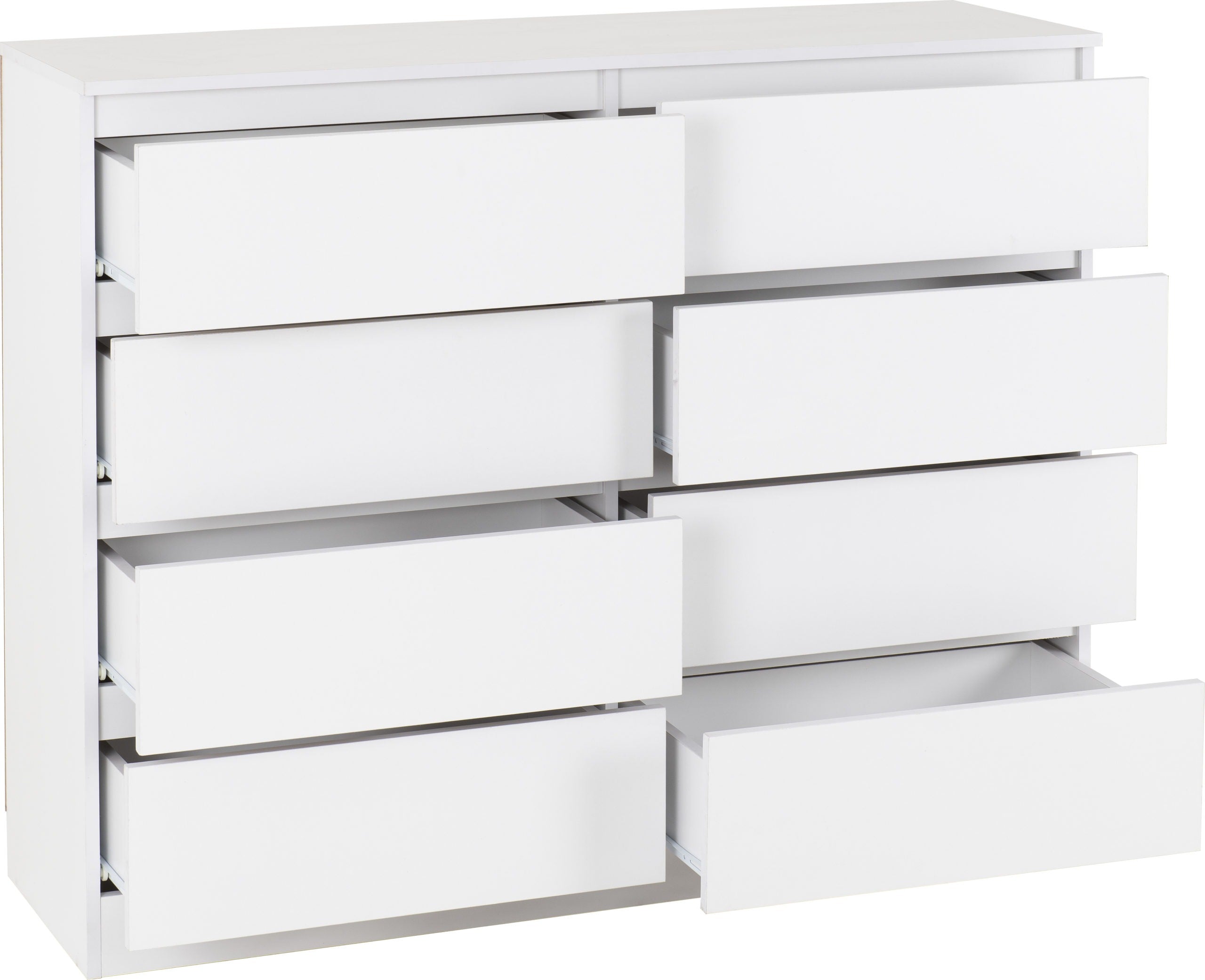 8 drawer chest of drawers white