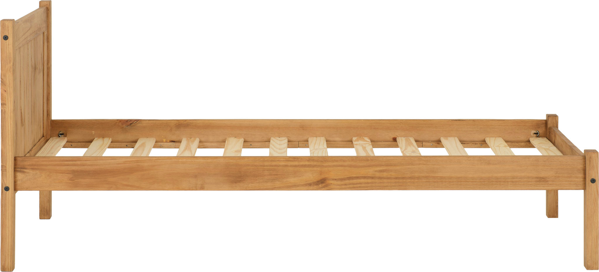 waxed pine single bed