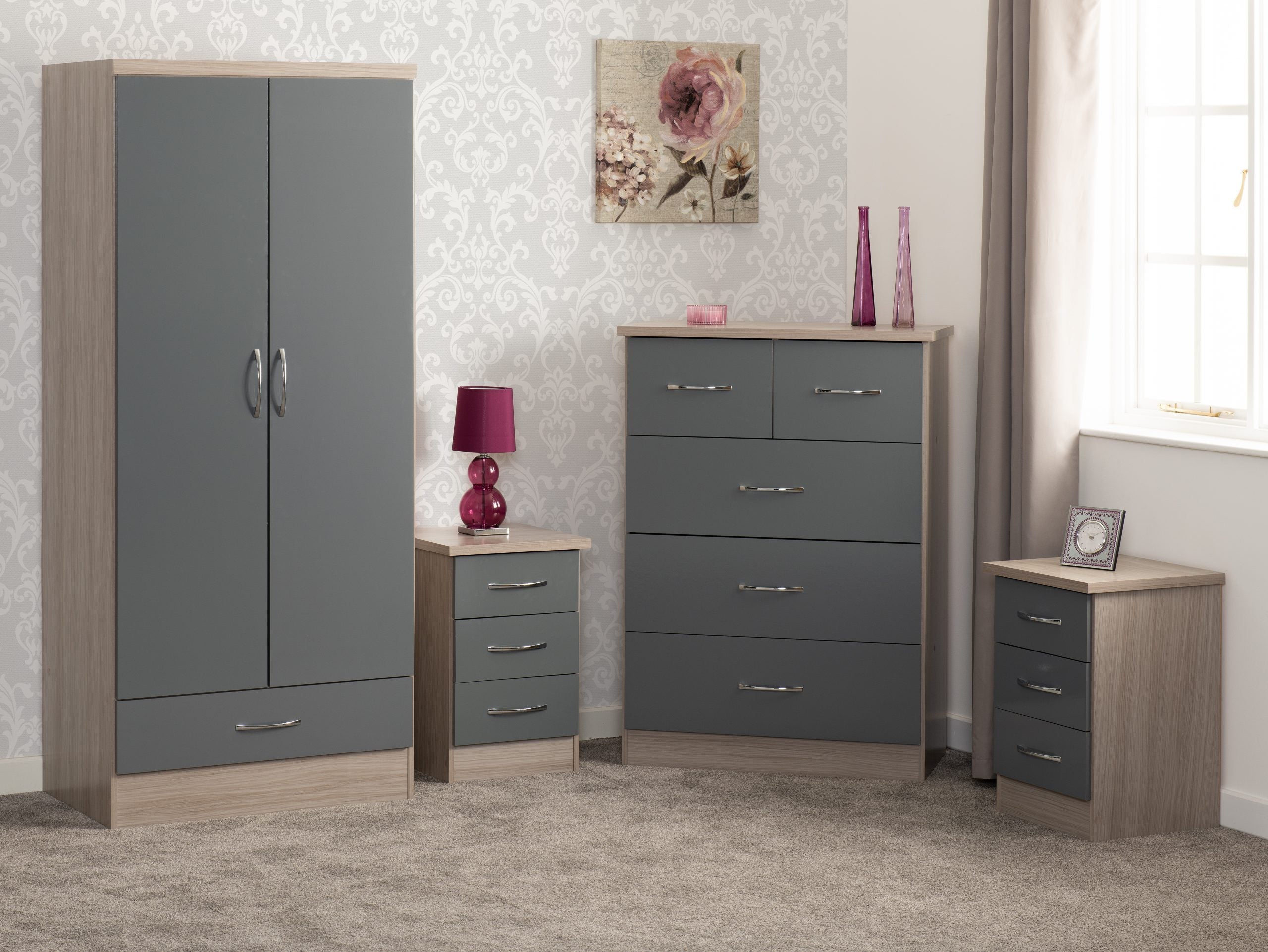 grey wardrobe set