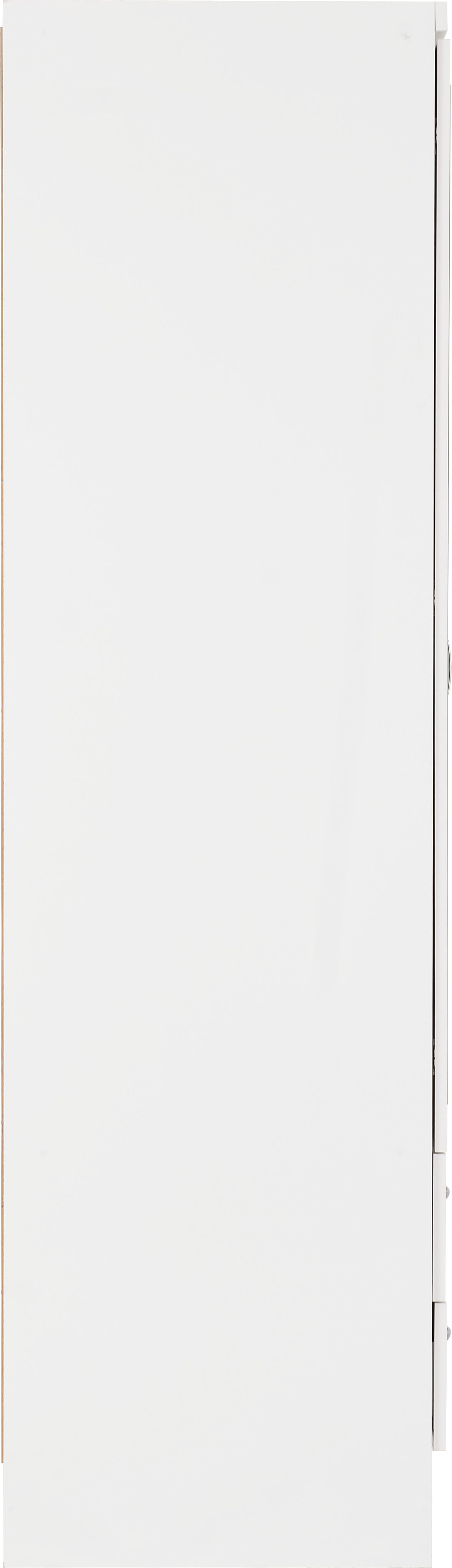 Nevada 3 Door 2 Drawer Mirrored Wardrobe White Gloss