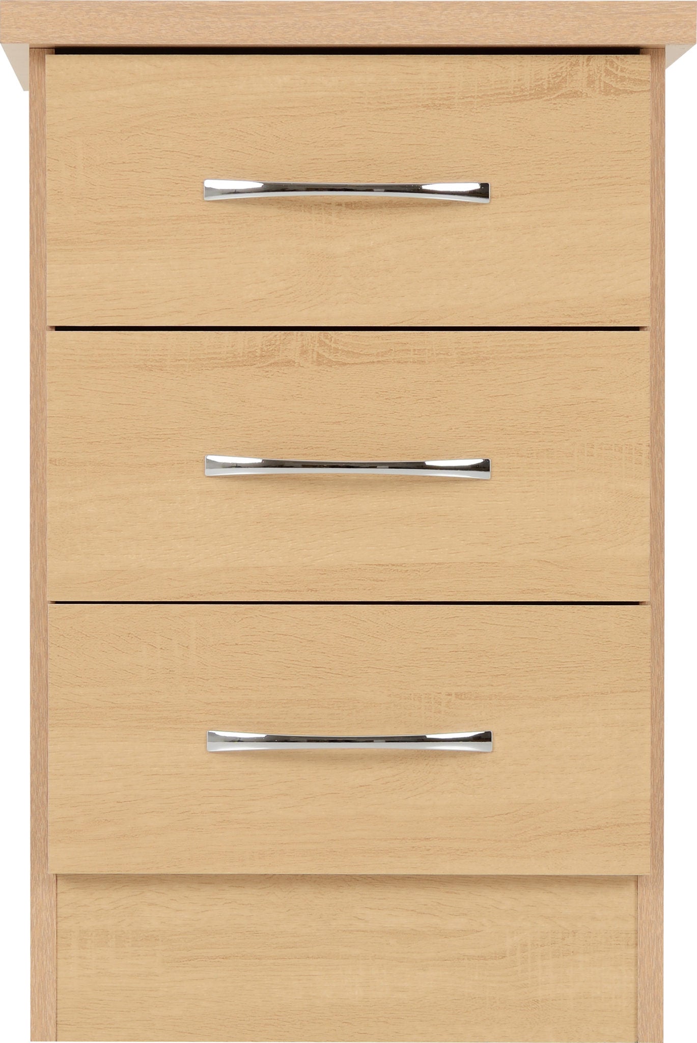 Nevada 3 Drawer Bedside Sonoma Oak Effect