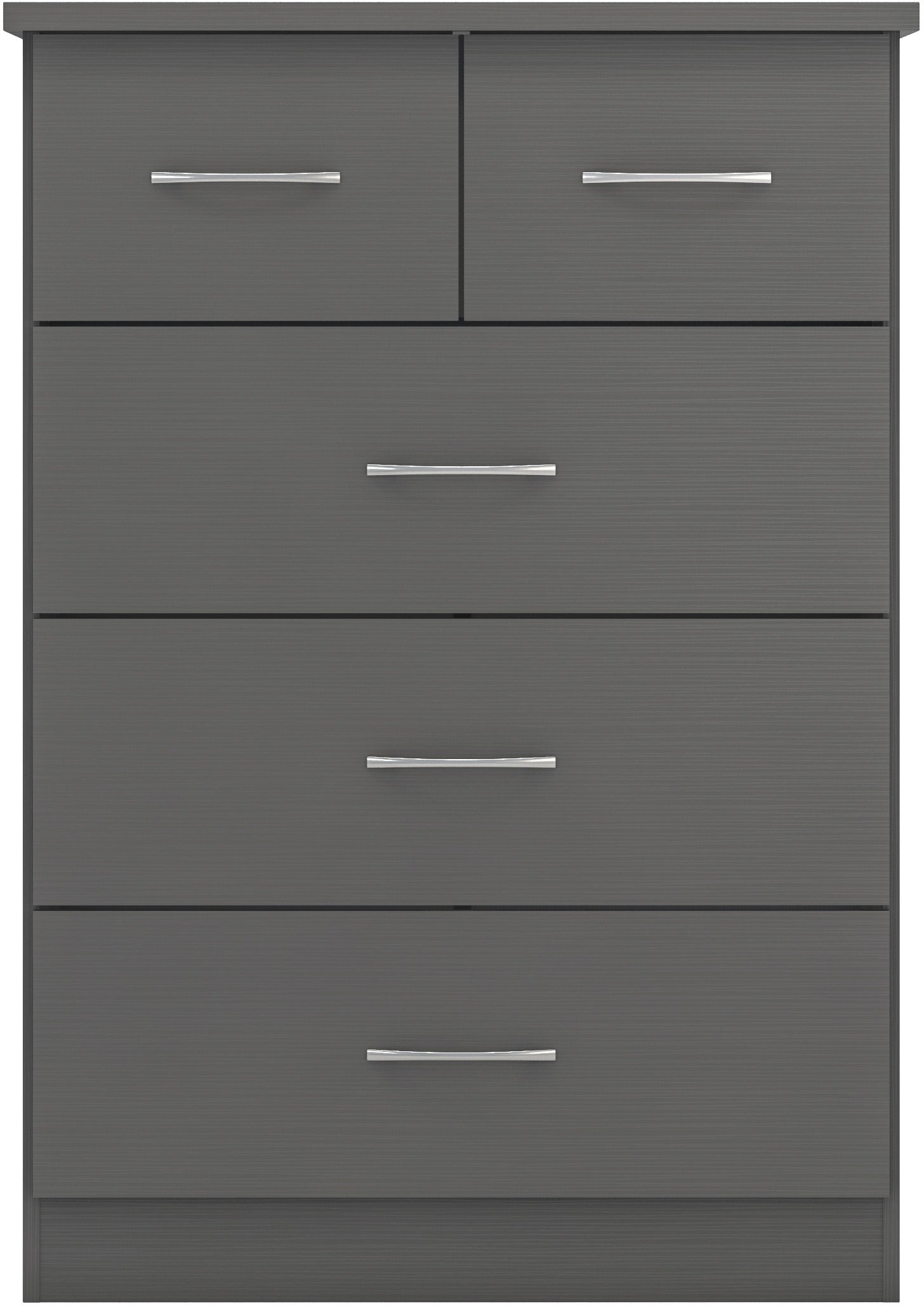 Nevada 3+2 Drawer Chest 3D Effect Grey