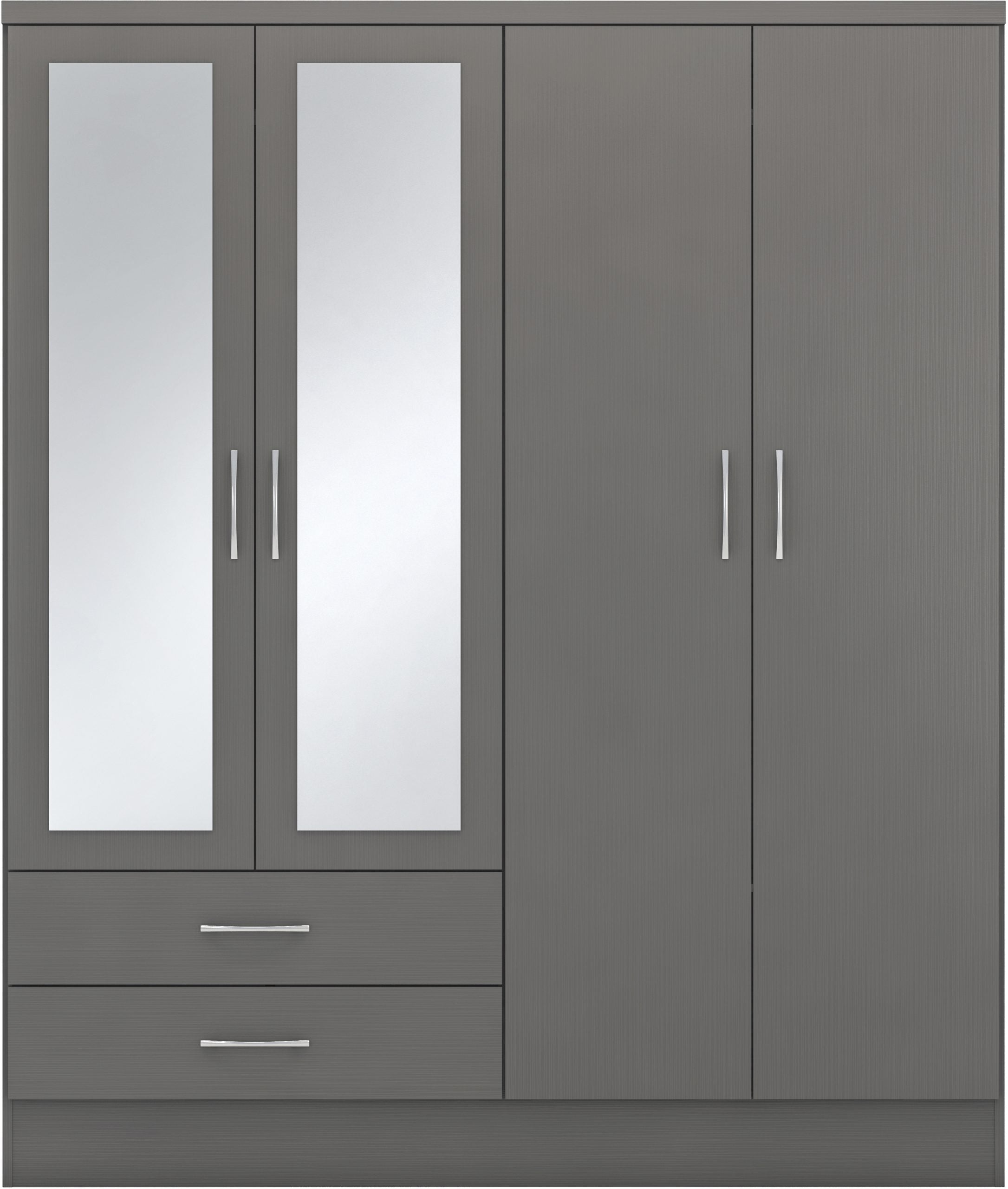 nevada 4 door 2 drawer wardrobe