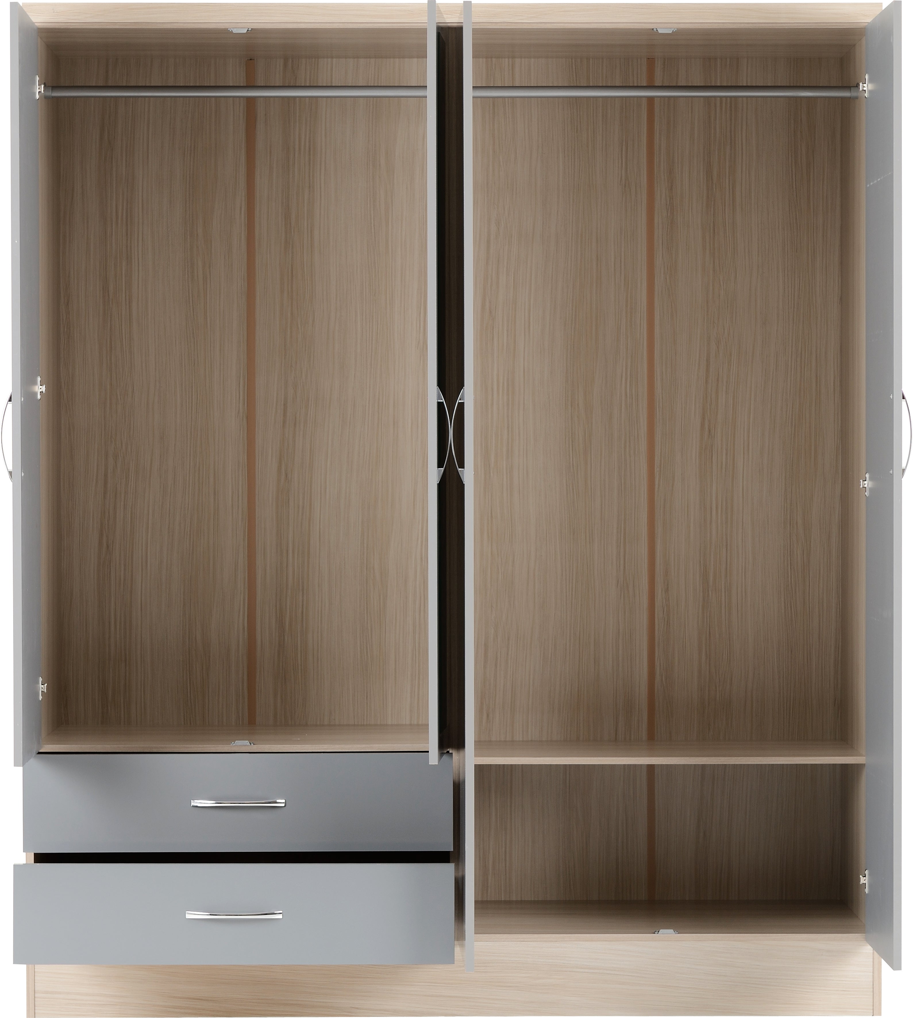 nevada 4 door 2 drawer wardrobe