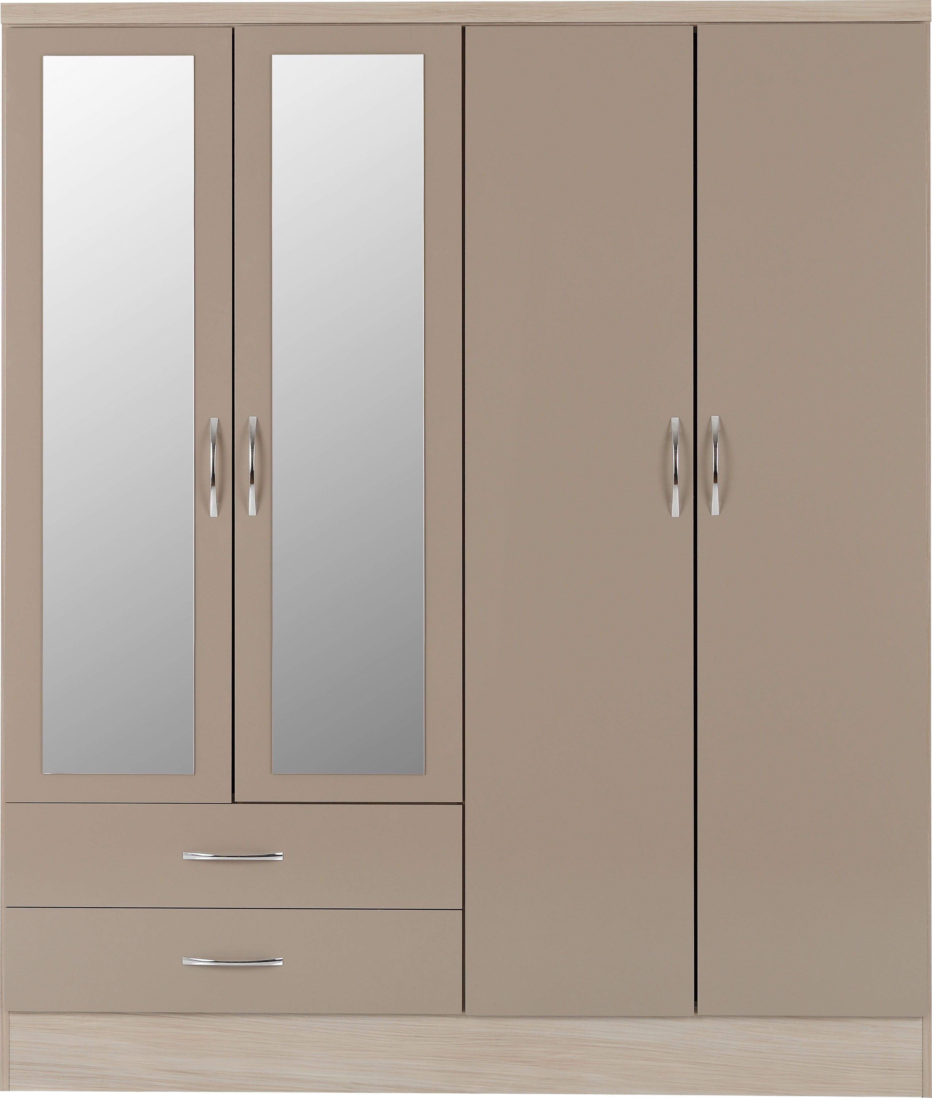 nevada 4 door 2 drawer wardrobe
