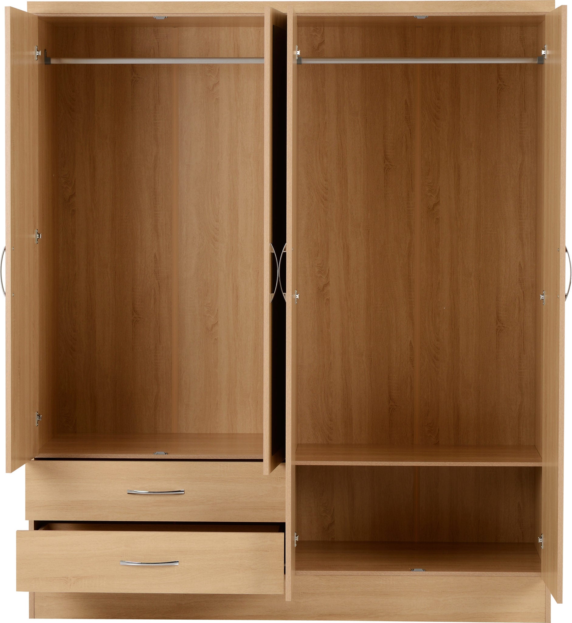 nevada 4 door 2 drawer wardrobe