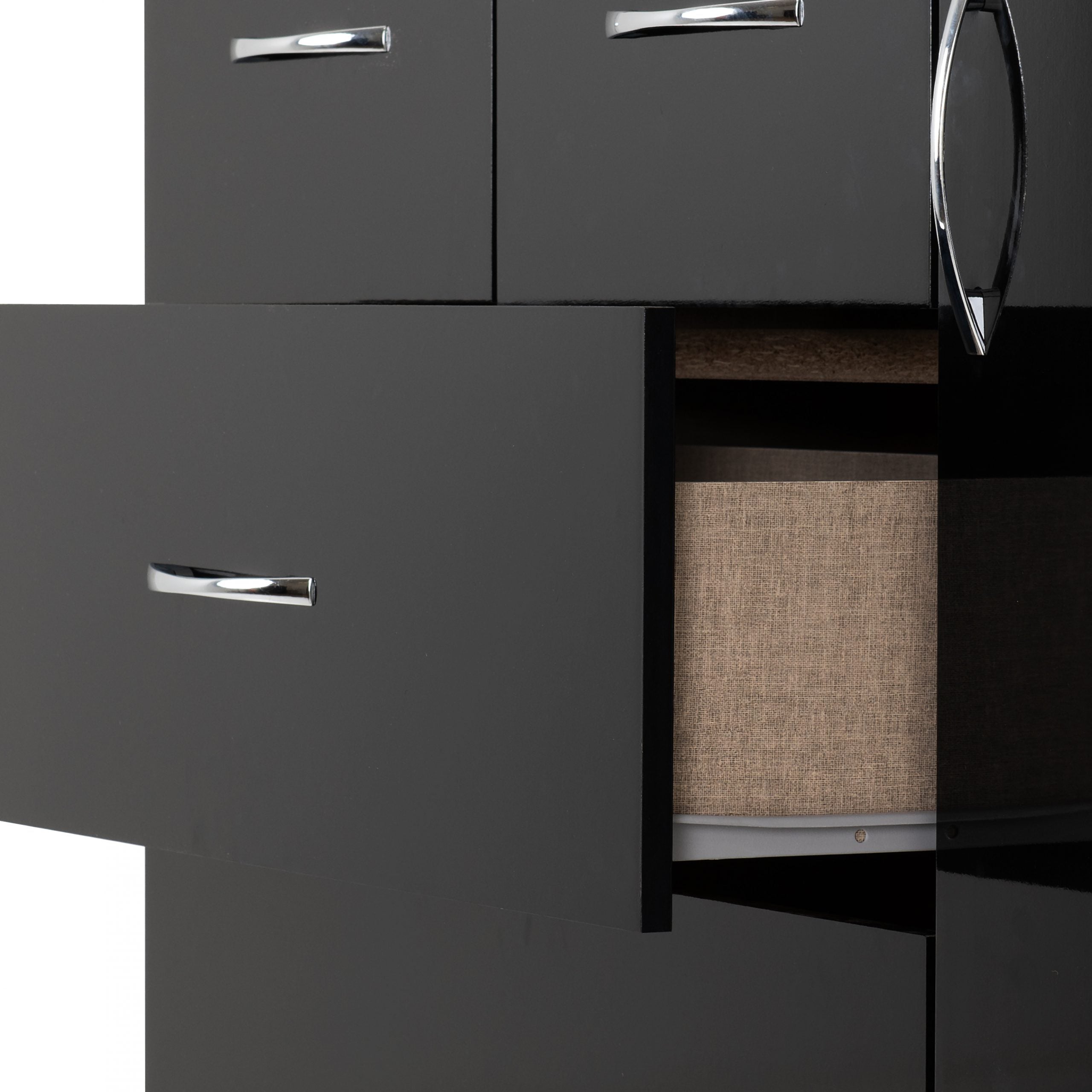 nevada 5 drawer low wardrobe