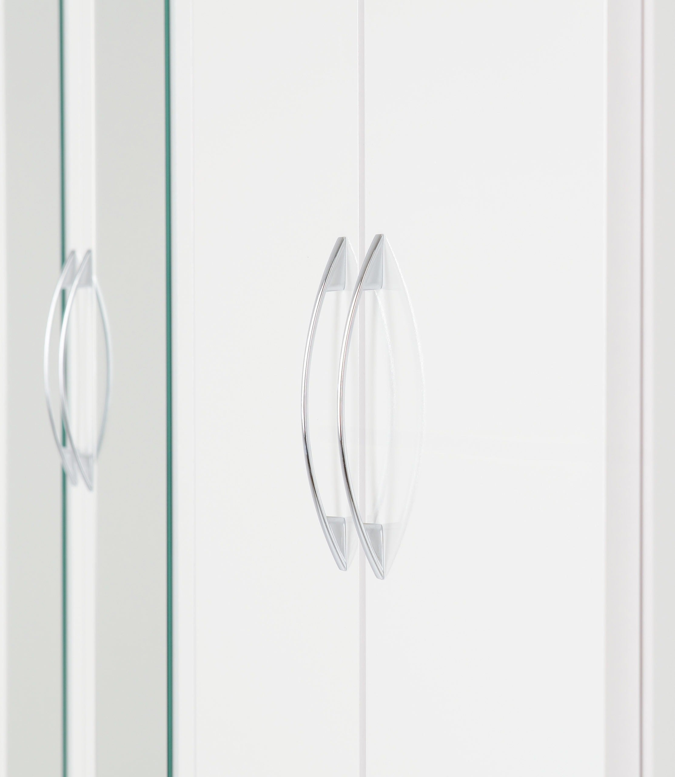 nevada 6 door wardrobe white