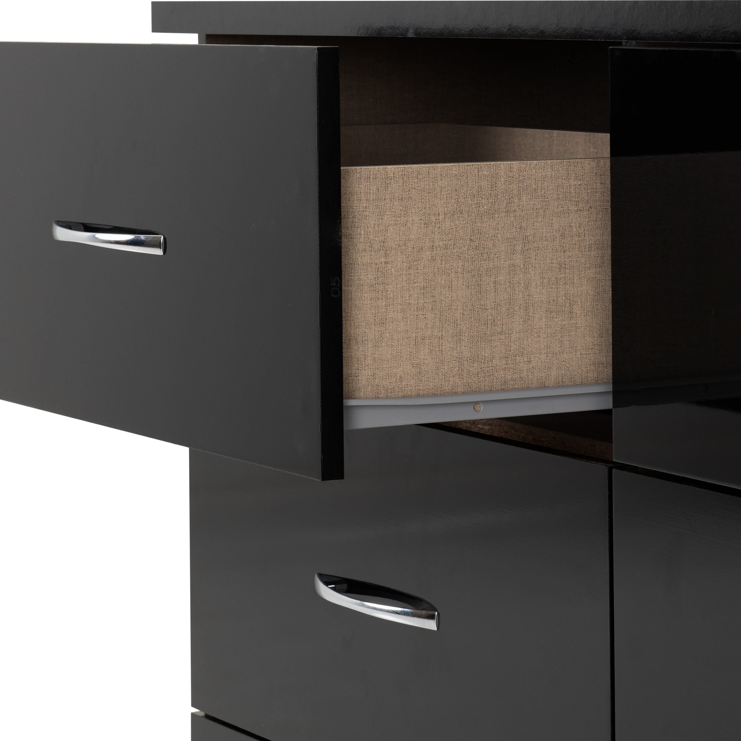 6 drawer chest dresser black