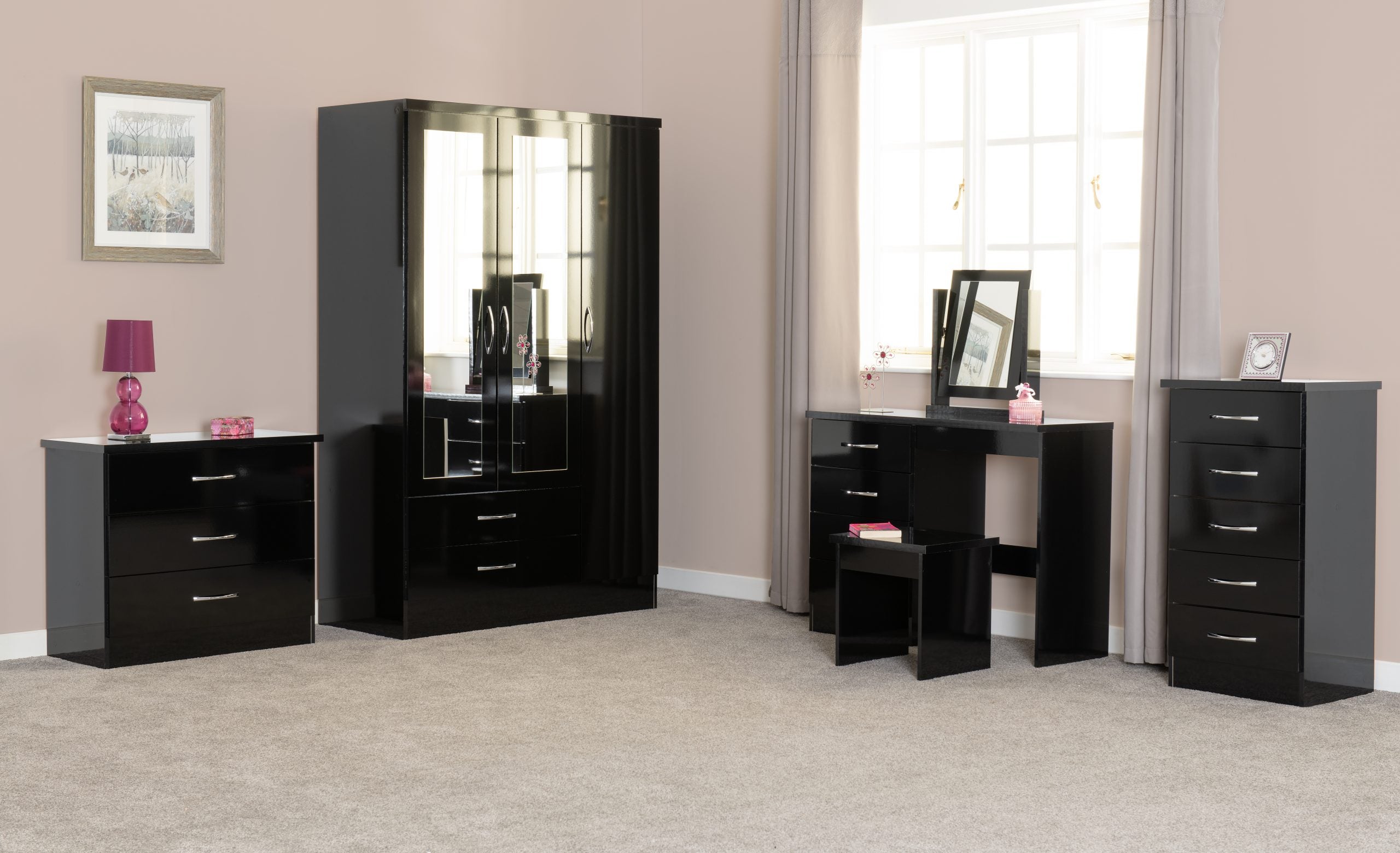 4 drawer dressing table set