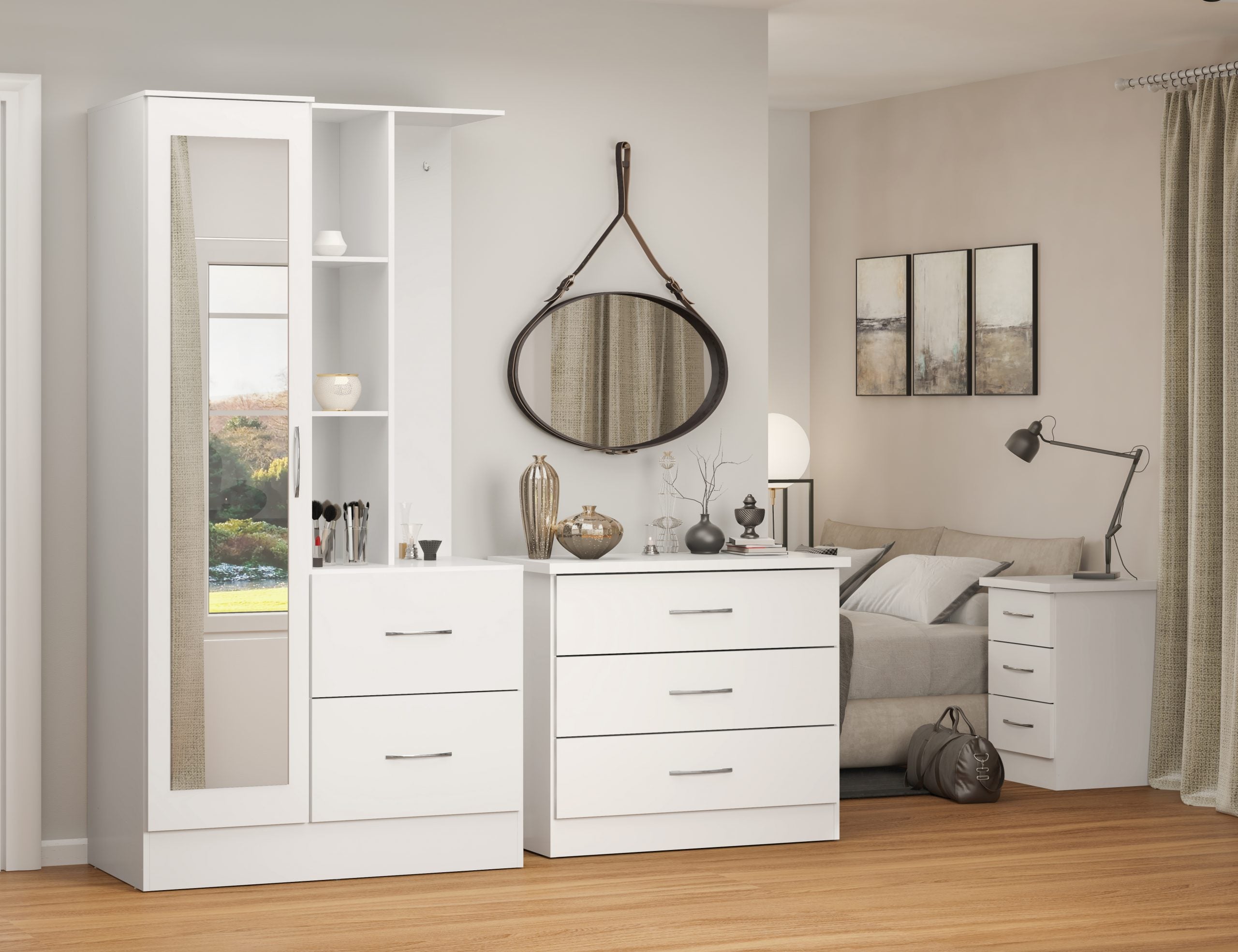closet with doors and shelves