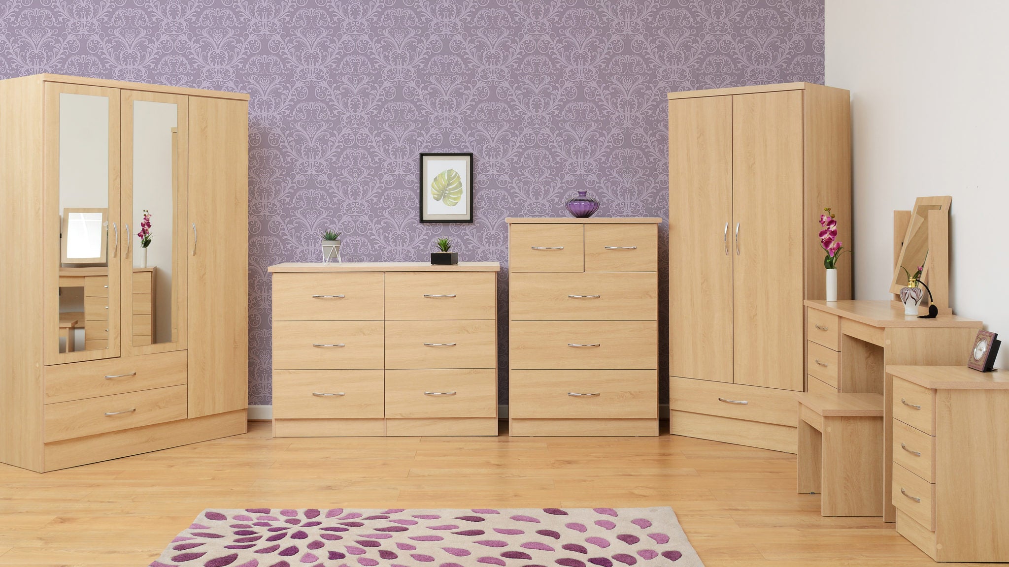 4 drawer dressing table set