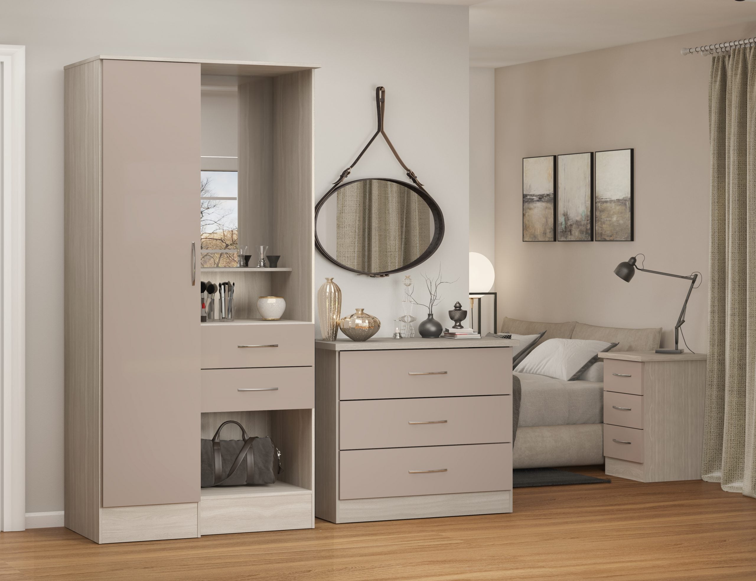 1 door wardrobe with drawers