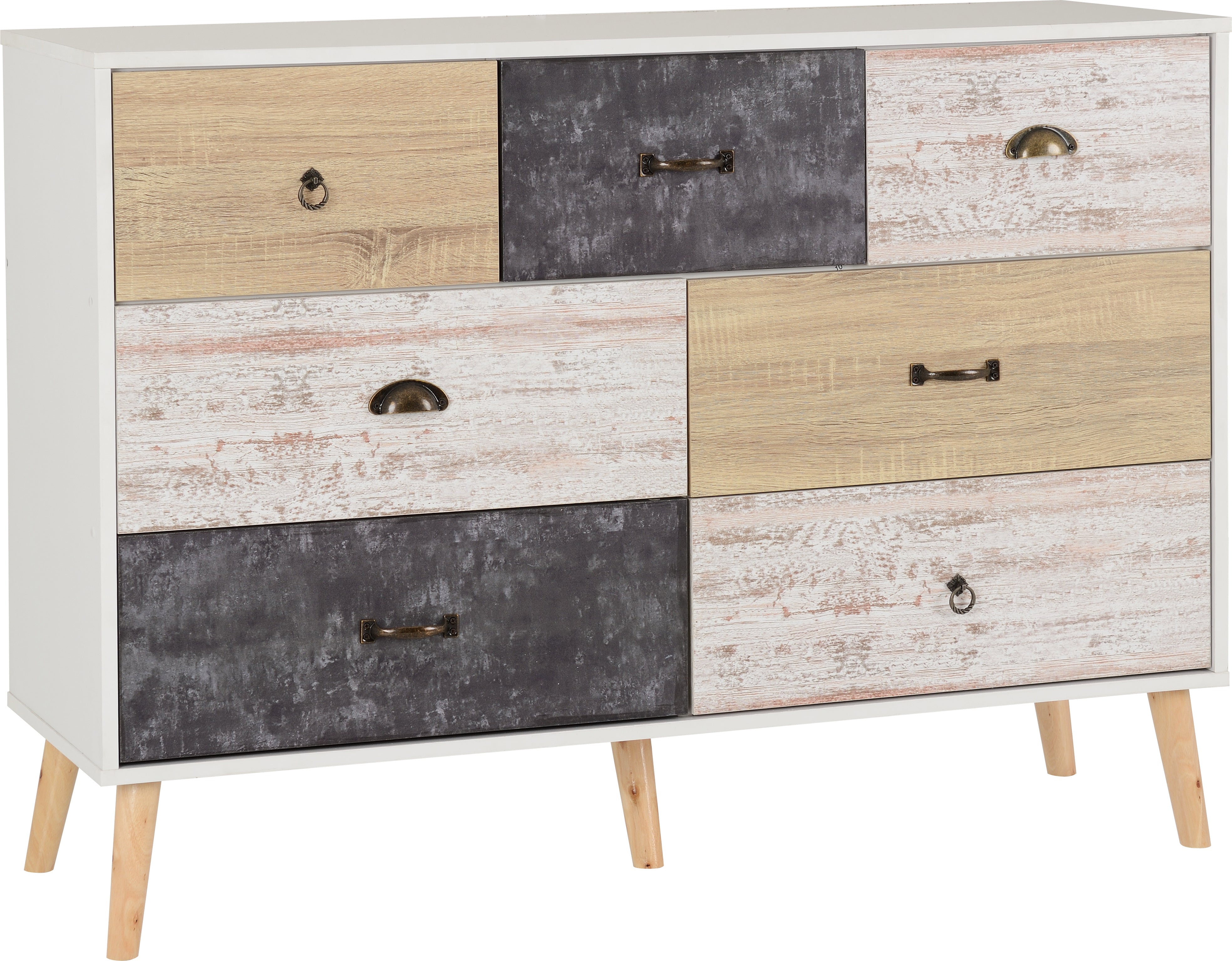 Nordic Merchant Chest White/Distressed Effect