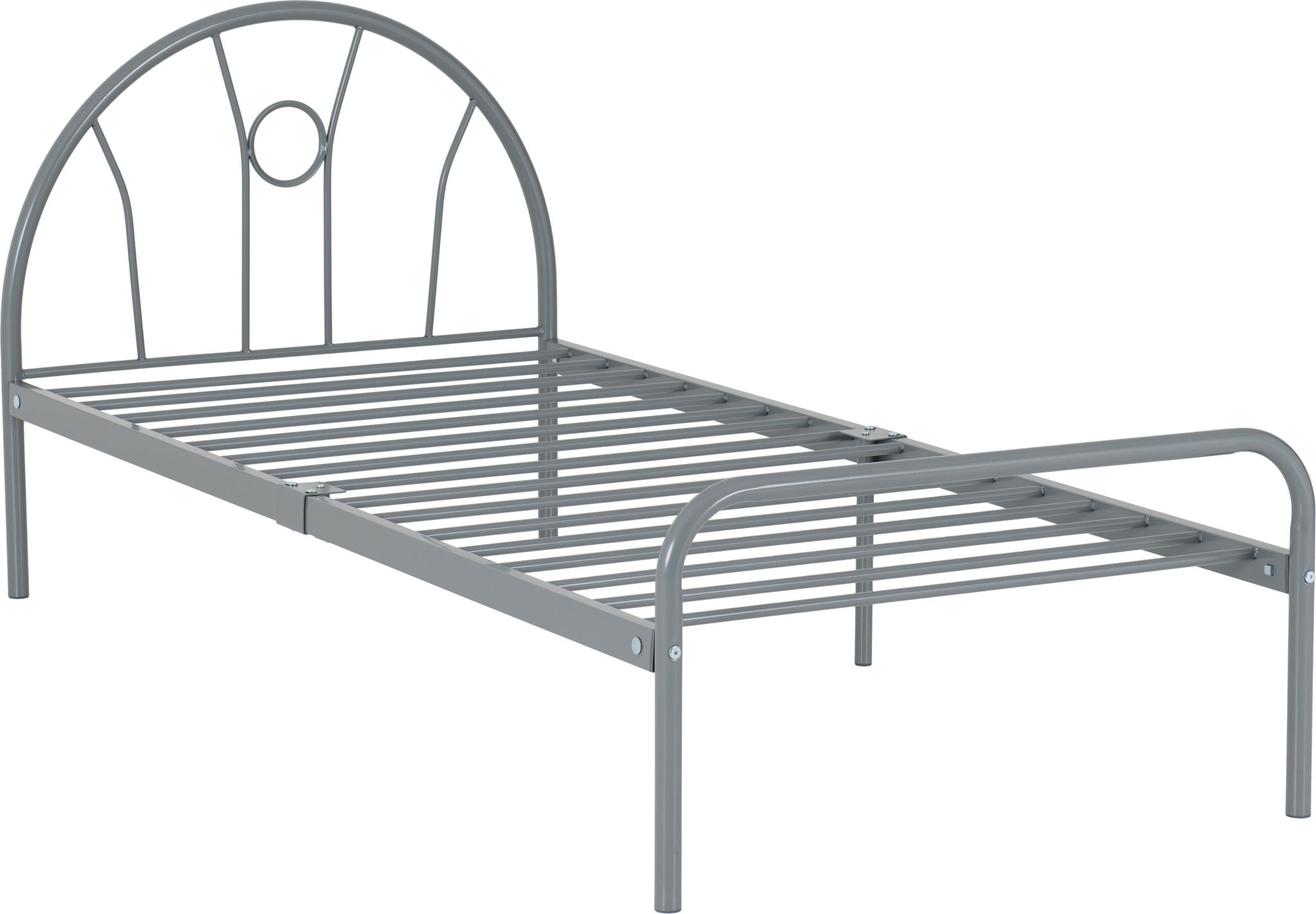 silver bed frame