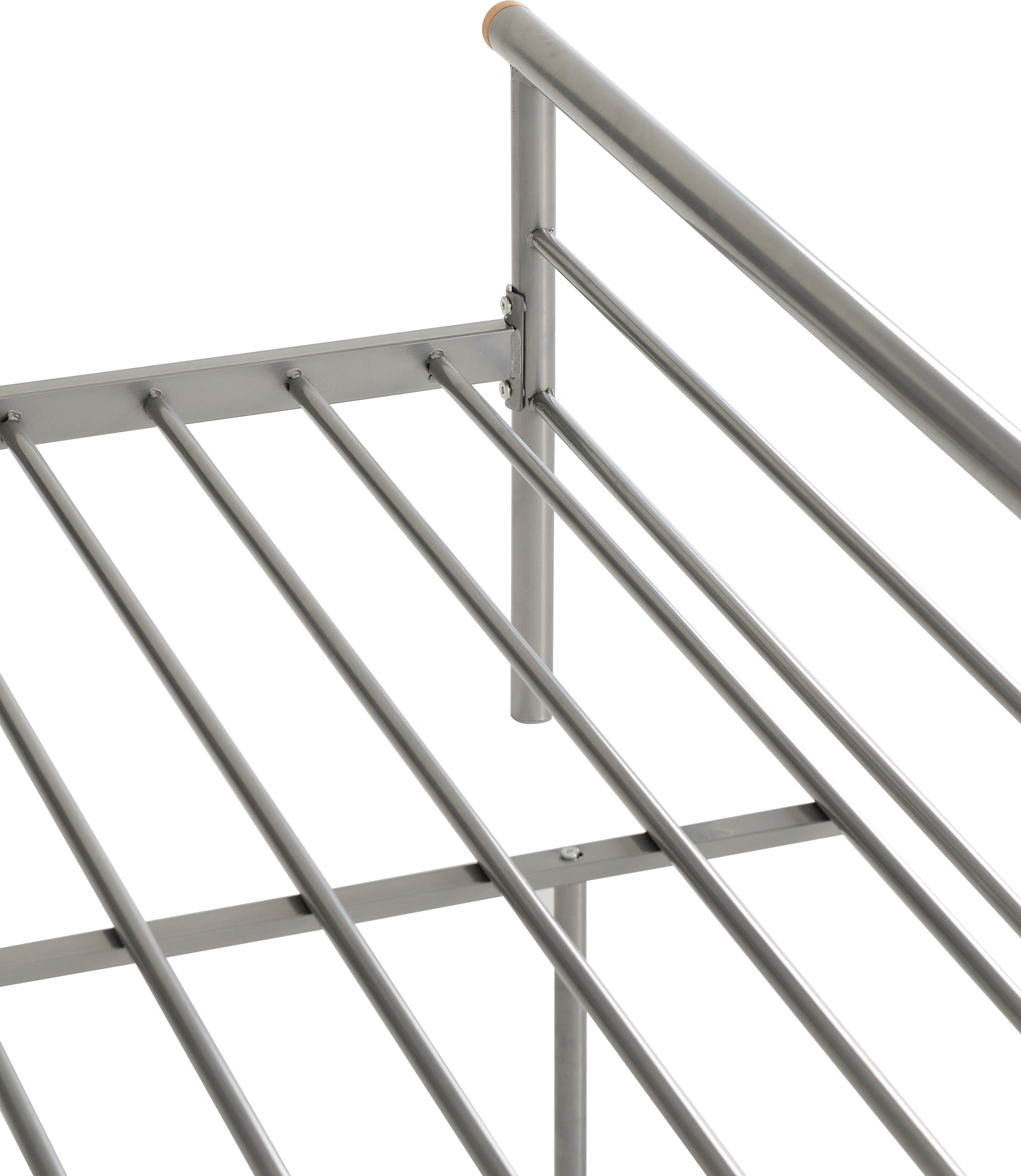 silver bed frame