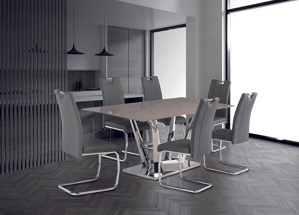 dining table legs chrome