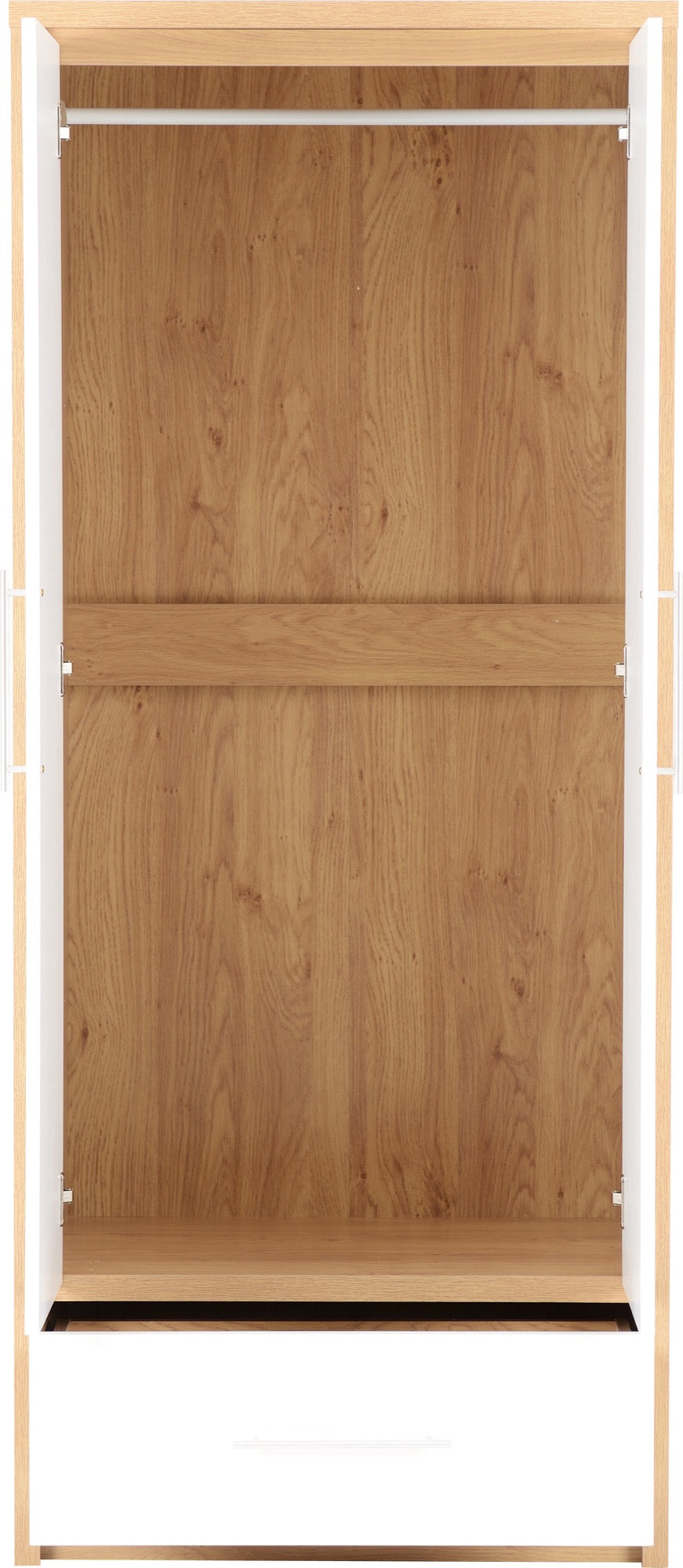 2 door oak wardrobe with drawers