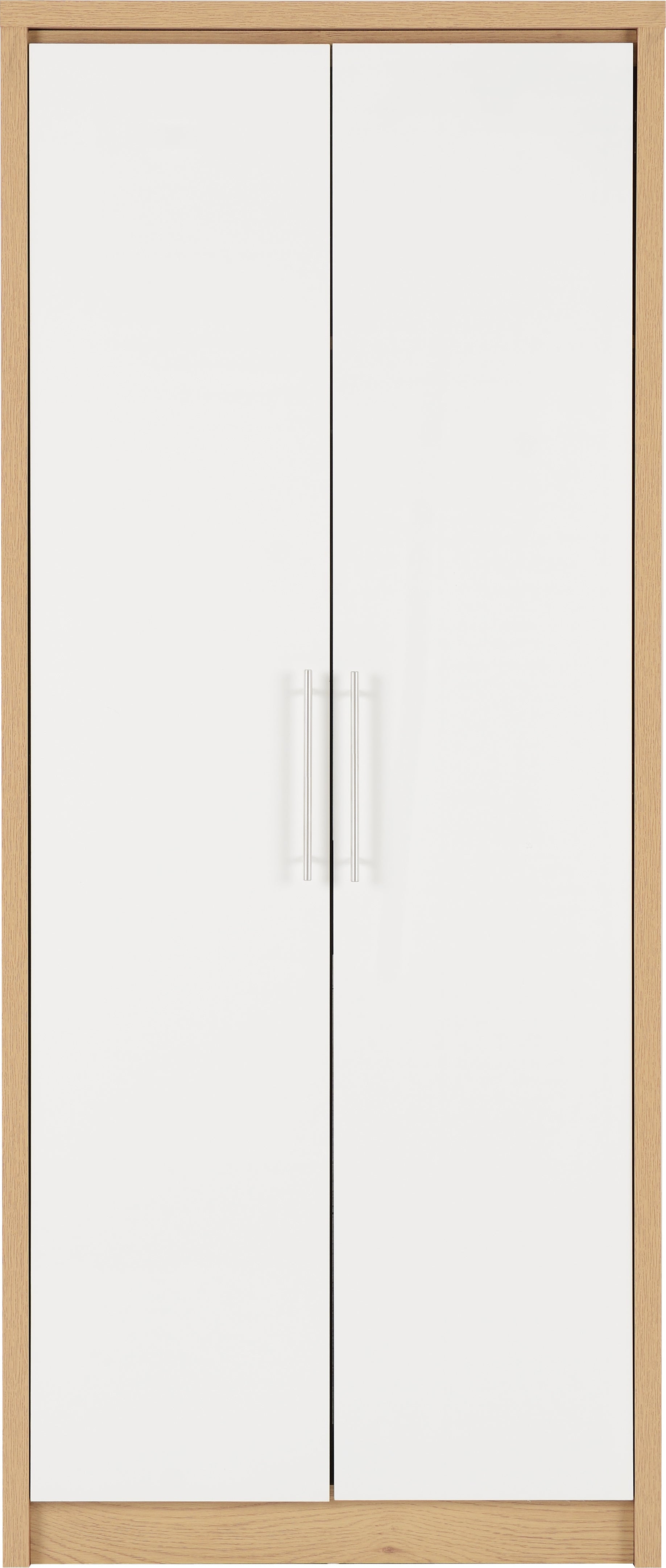 2 door wardrobe white