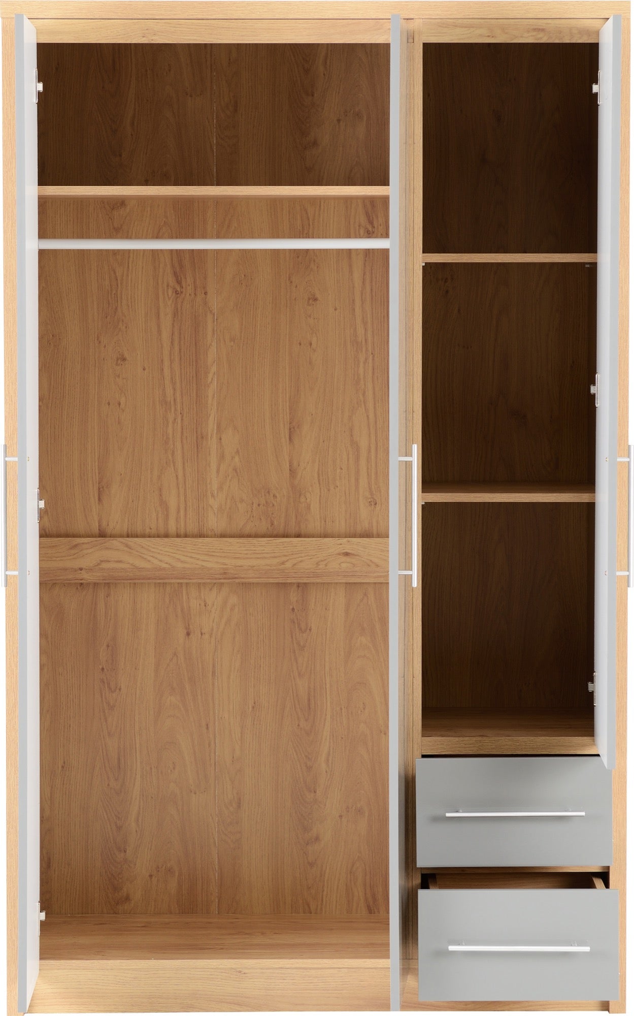 wardrobe 3 door with drawers