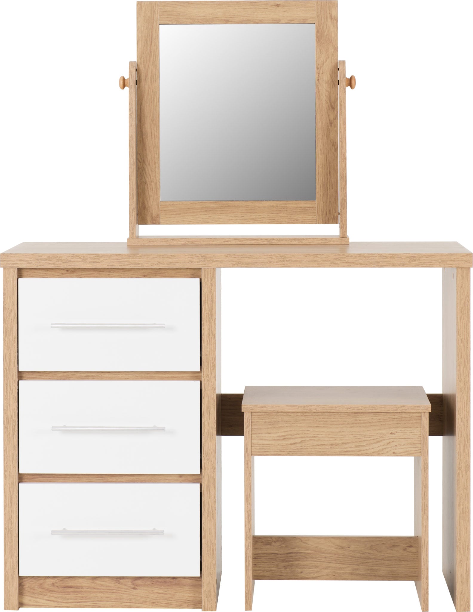 3 drawer dressing table set white