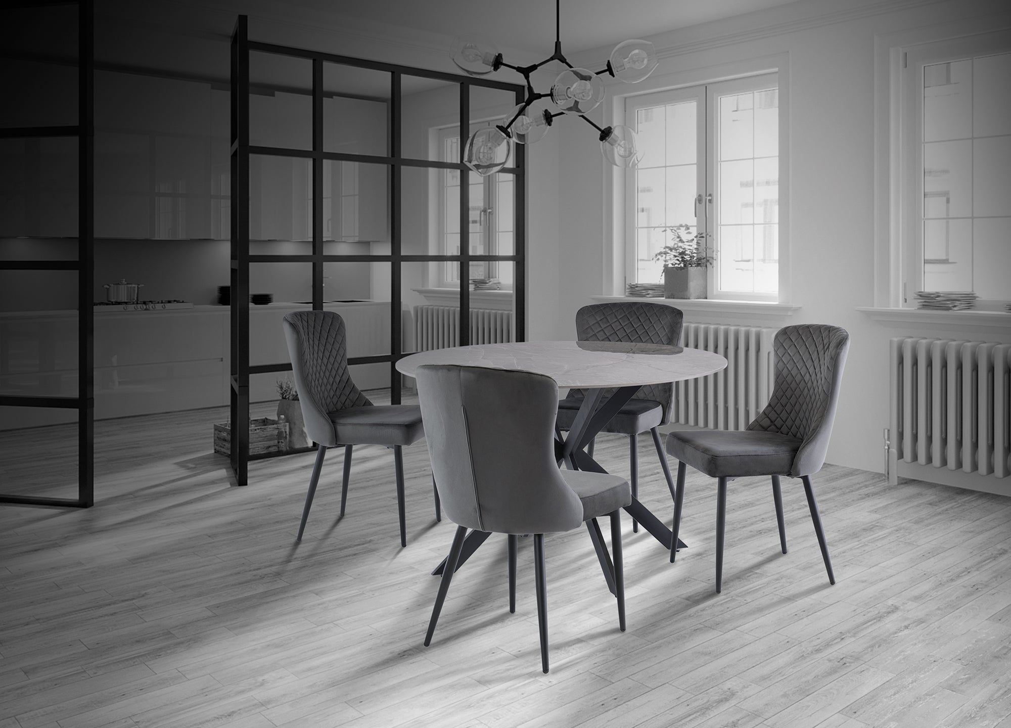 black dining table legs