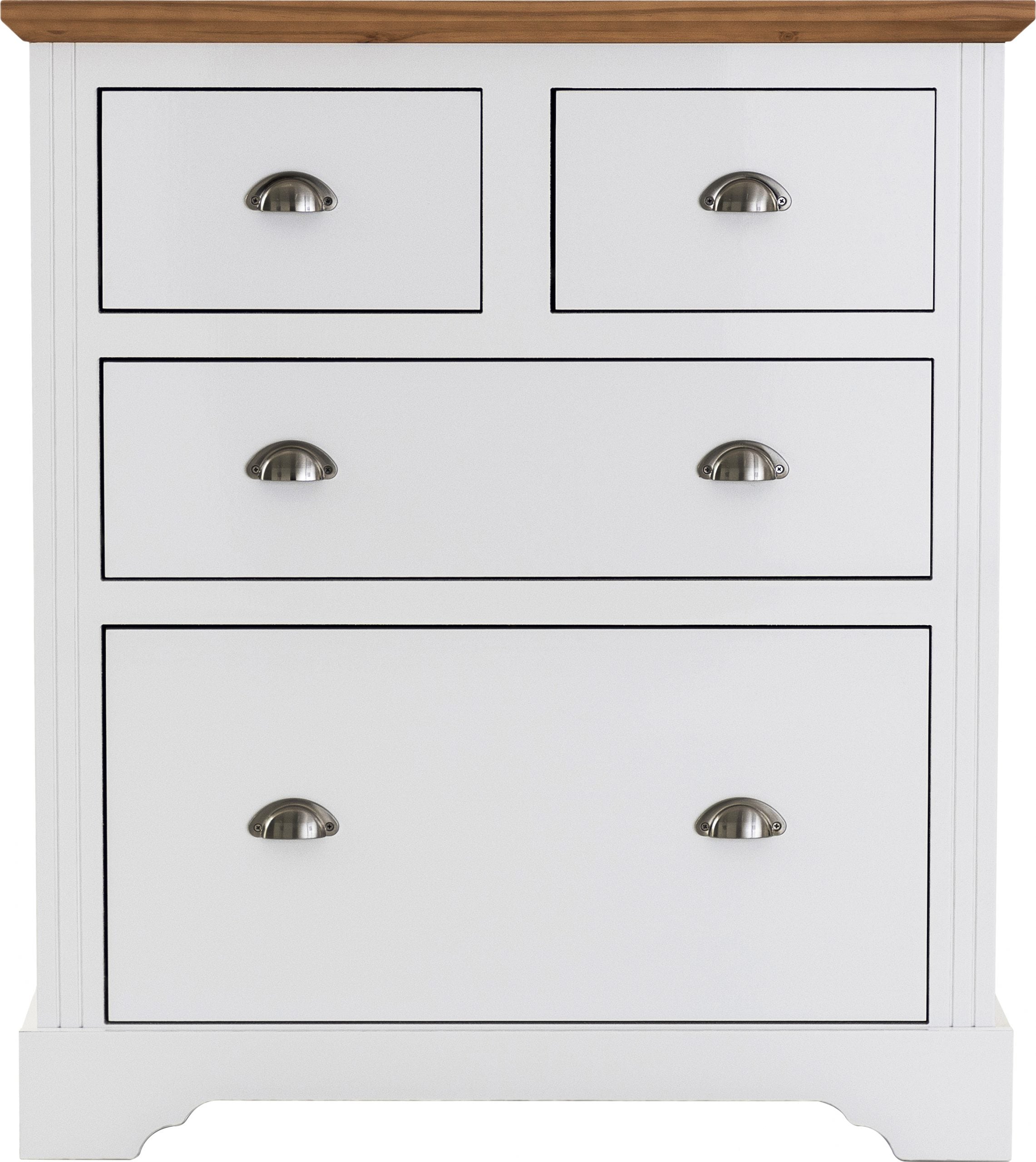2 drawer chest of drawers white