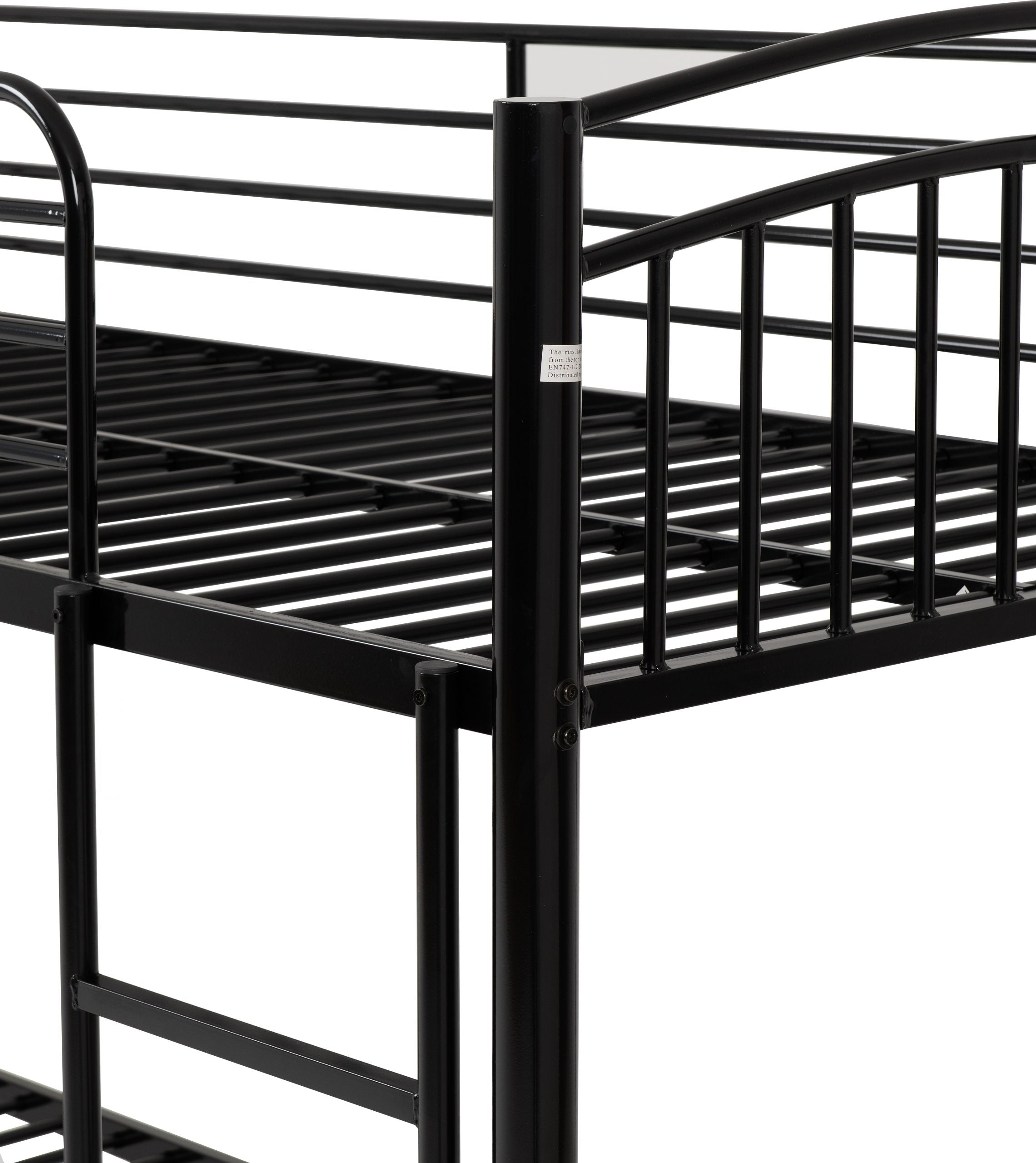 black wood loft bed