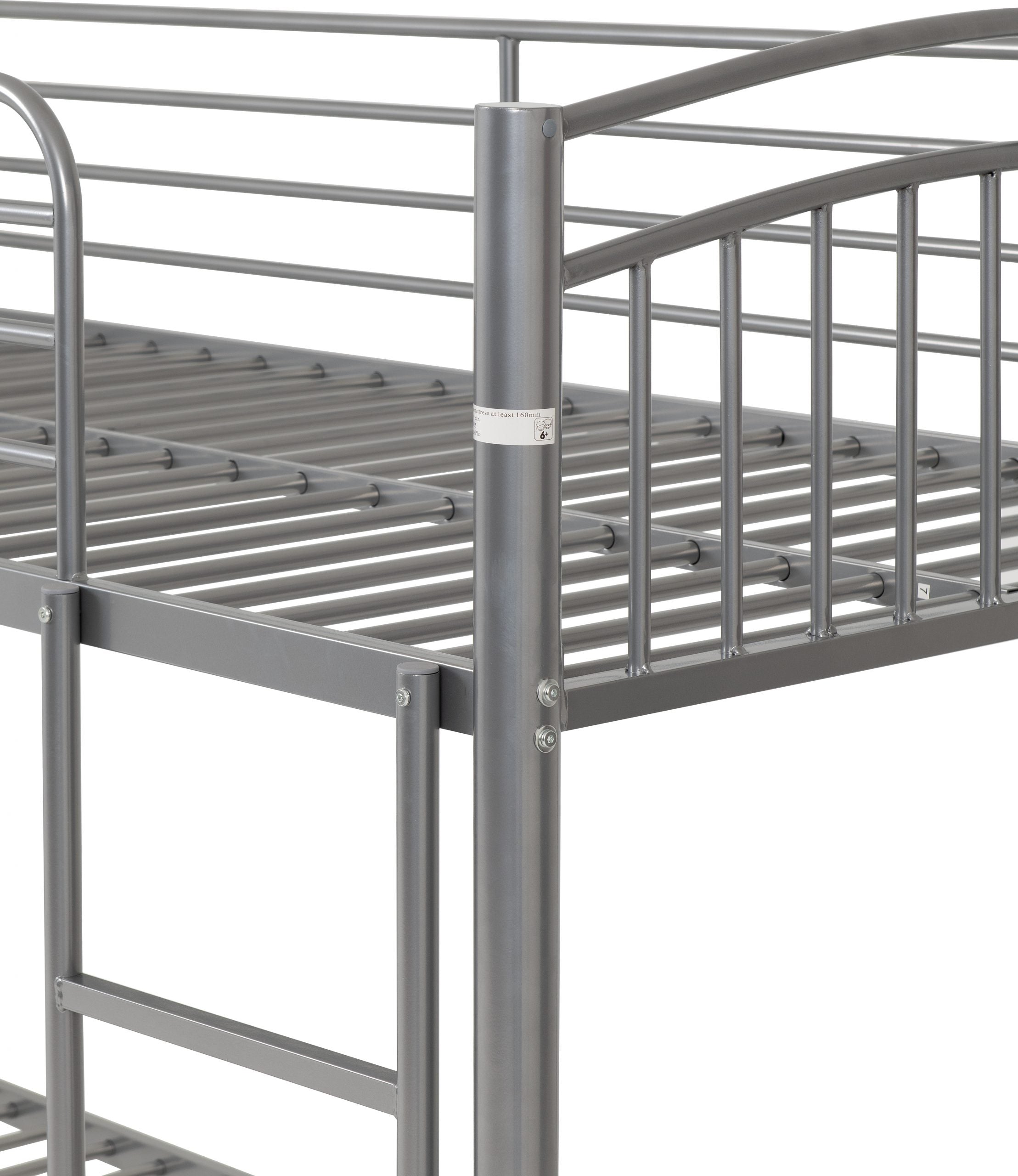 silver twin loft bed