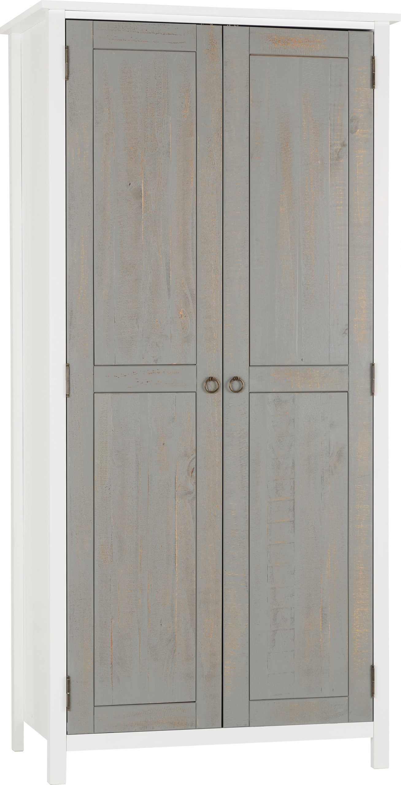 Vermont 2 Door Wardrobe White/Grey